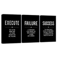 Inspirational Canvas Painting Wall Art -EPHANY ART,Mindset Quotes Prints, Success Framed Entrepreneur Poster Positive Quotes Wall Poster for Home Office Workplace (M-3pcs,12x16inchx3pcs)