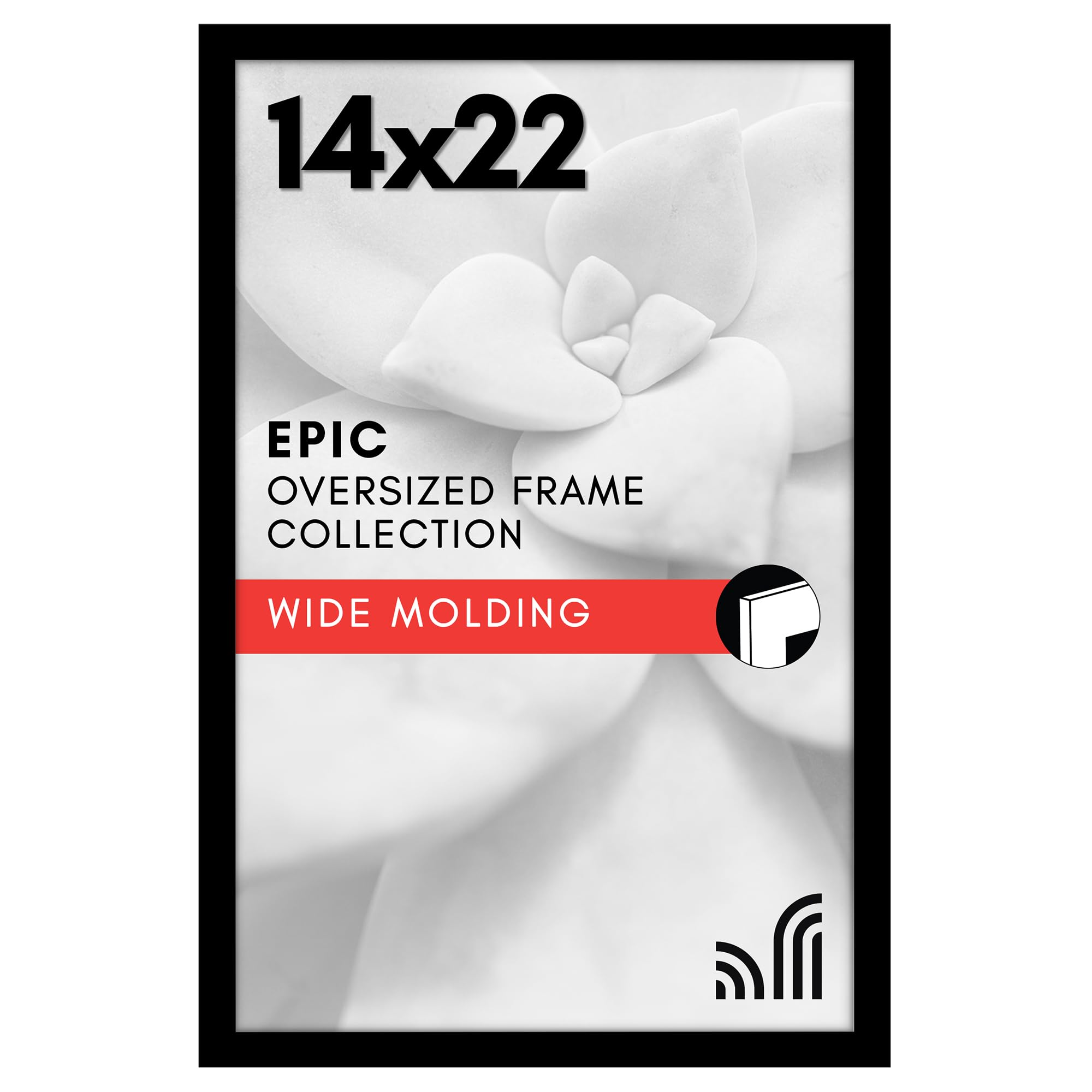 Americanflat 18x24 Poster Frame with Polished Plexiglass - Black Picture Frame - Wide Photo Frames Made of Engineered Wood for Vertical or Horizontal Wall Display - Epic Collection - Black