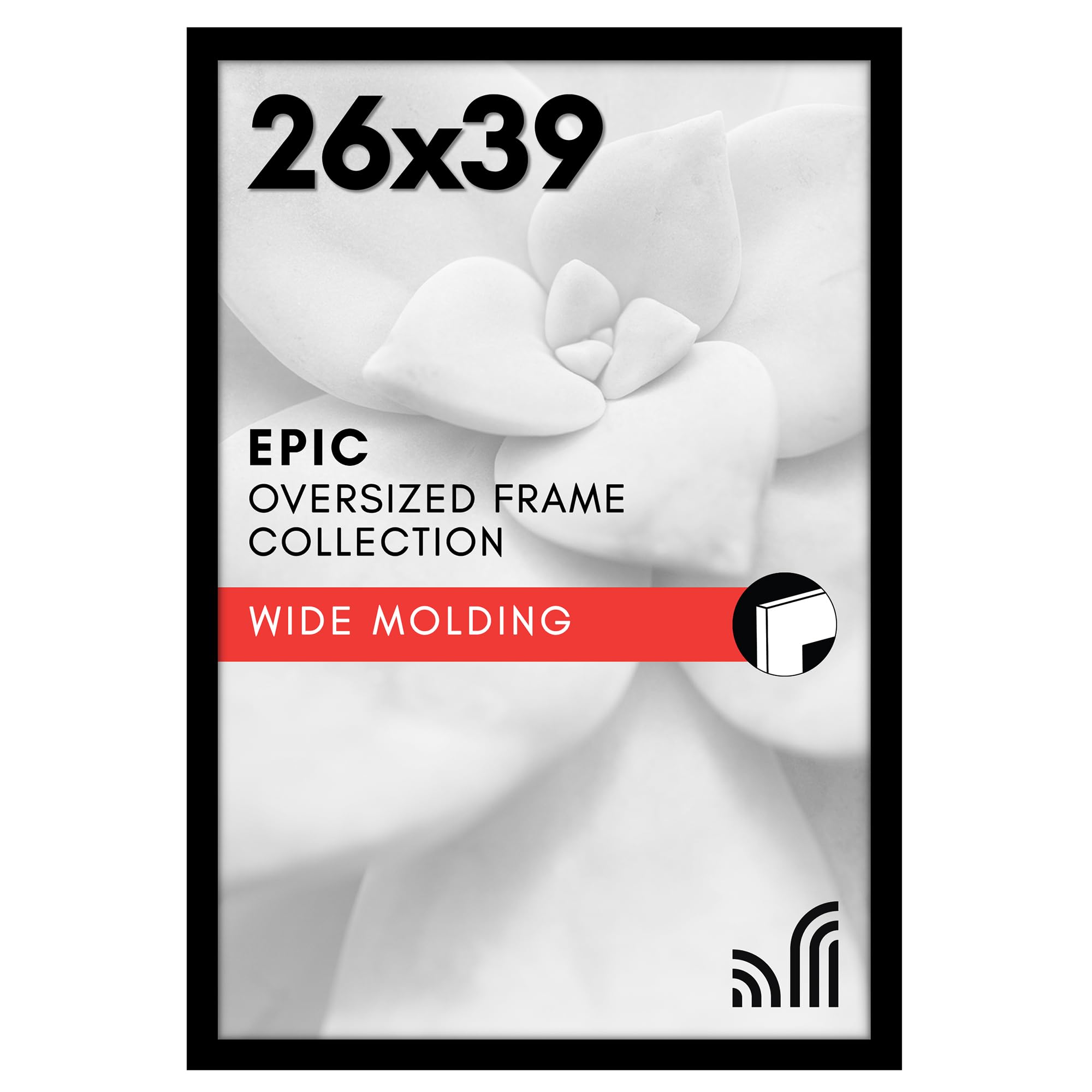 Americanflat 18x24 Poster Frame with Polished Plexiglass - Black Picture Frame - Wide Photo Frames Made of Engineered Wood for Vertical or Horizontal Wall Display - Epic Collection - Black