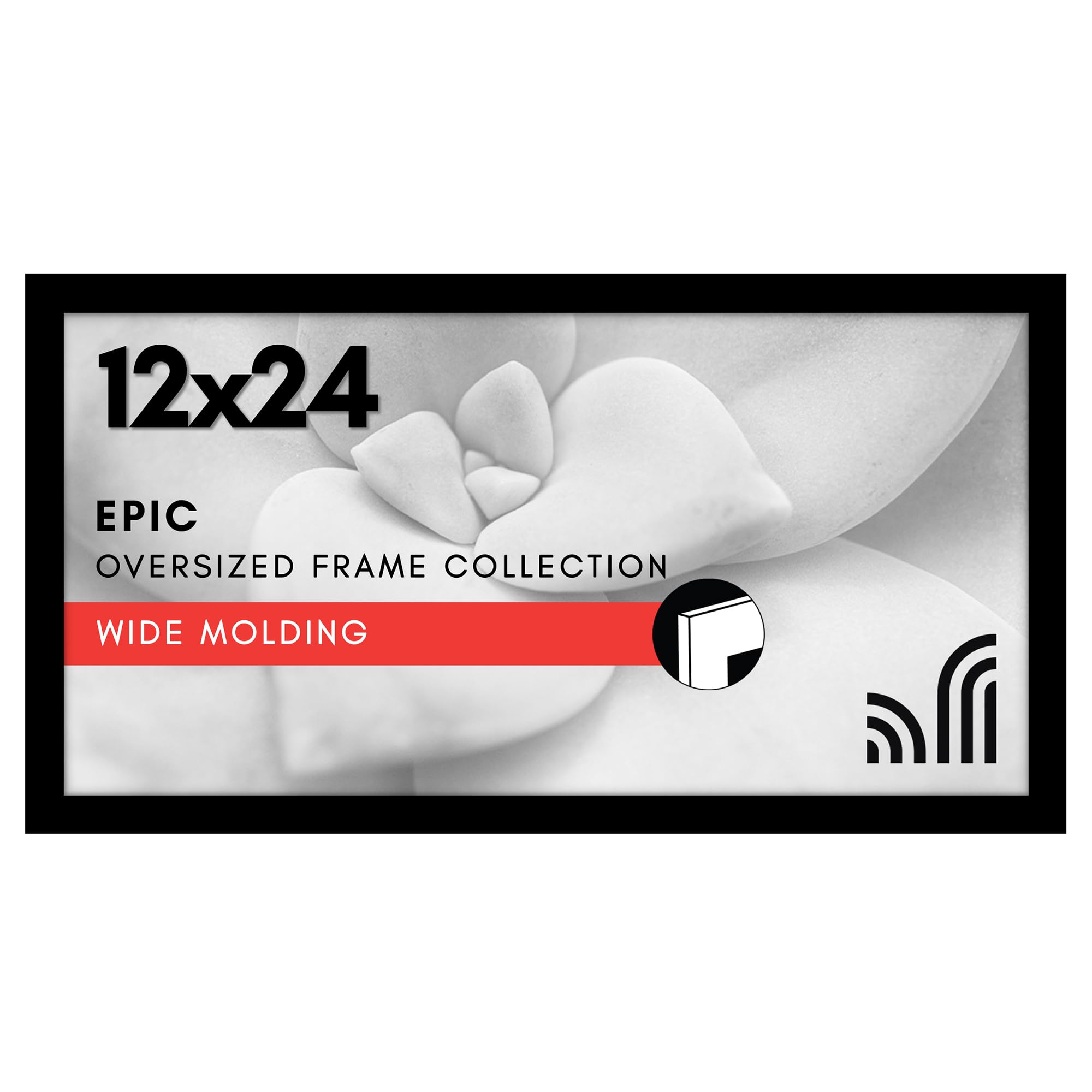 Americanflat 18x24 Poster Frame with Polished Plexiglass - Black Picture Frame - Wide Photo Frames Made of Engineered Wood for Vertical or Horizontal Wall Display - Epic Collection - Black