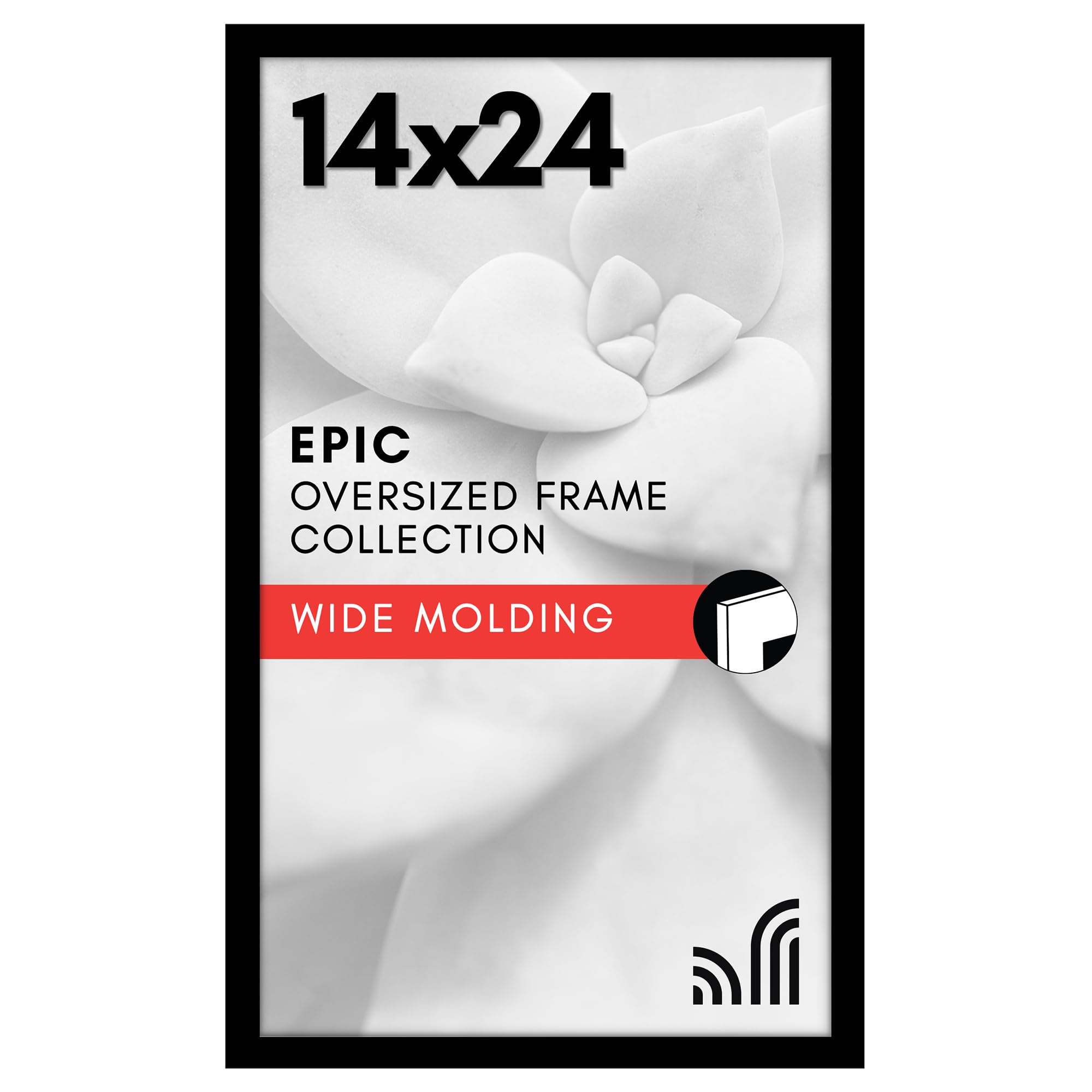 Americanflat 18x24 Poster Frame with Polished Plexiglass - Black Picture Frame - Wide Photo Frames Made of Engineered Wood for Vertical or Horizontal Wall Display - Epic Collection - Black