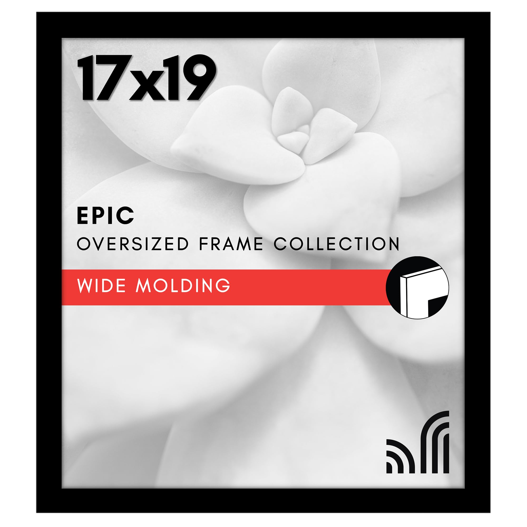 Americanflat 18x24 Poster Frame with Polished Plexiglass - Black Picture Frame - Wide Photo Frames Made of Engineered Wood for Vertical or Horizontal Wall Display - Epic Collection - Black