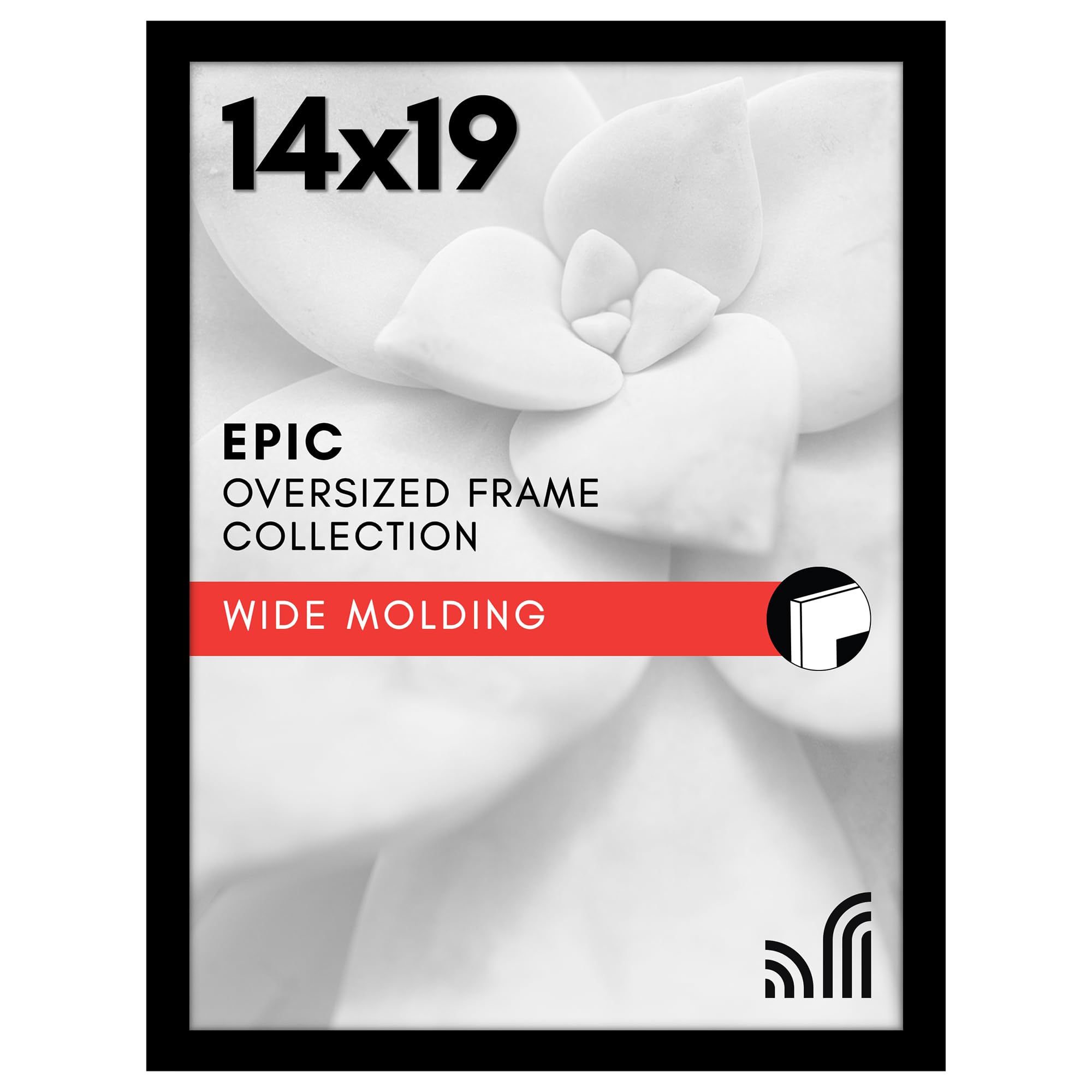 Americanflat 18x24 Poster Frame with Polished Plexiglass - Black Picture Frame - Wide Photo Frames Made of Engineered Wood for Vertical or Horizontal Wall Display - Epic Collection - Black