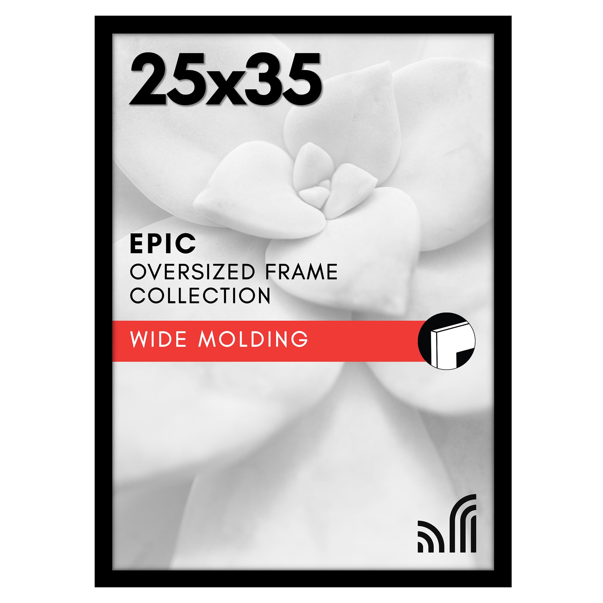 Americanflat 18x24 Poster Frame with Polished Plexiglass - Black Picture Frame - Wide Photo Frames Made of Engineered Wood for Vertical or Horizontal Wall Display - Epic Collection - Black