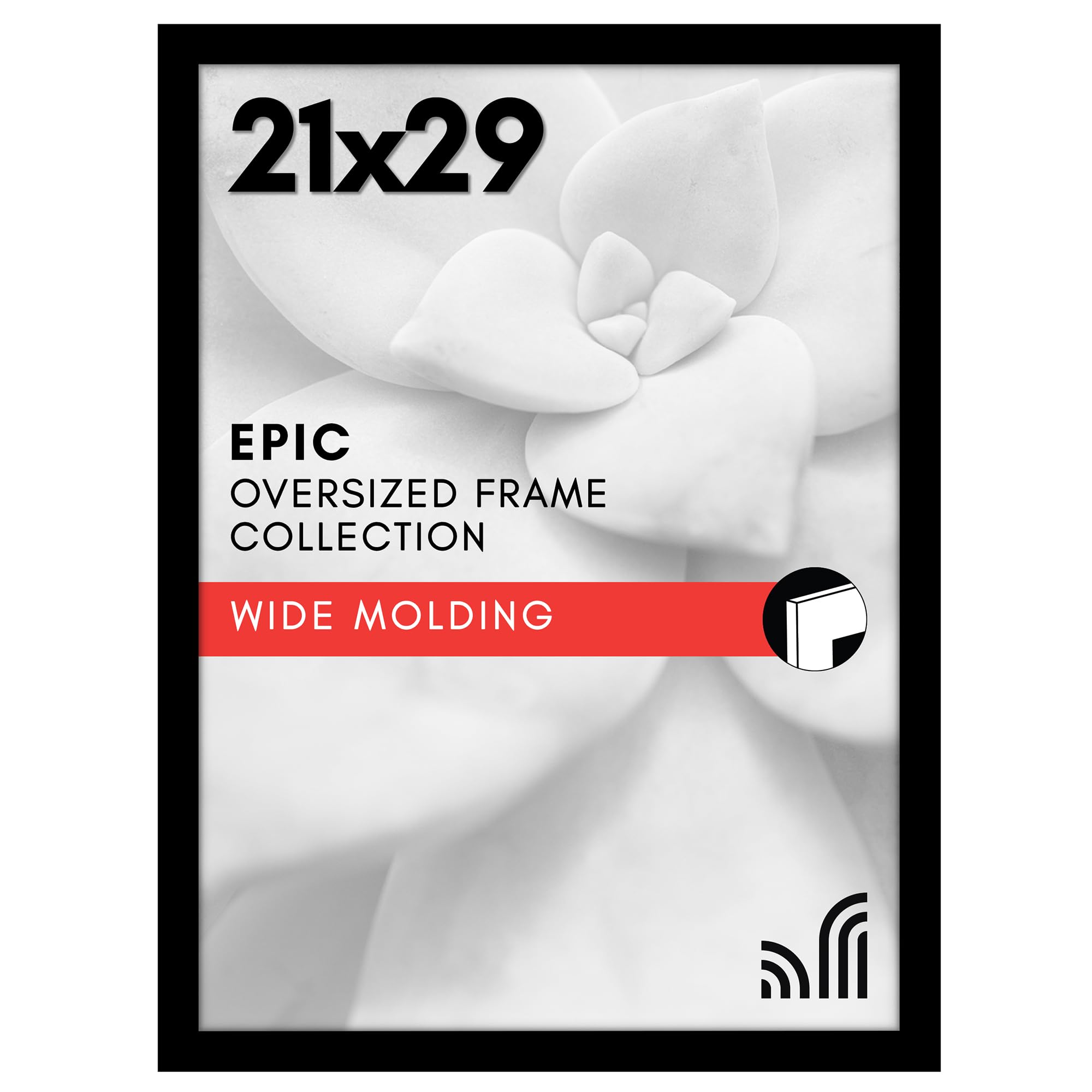 Americanflat 18x24 Poster Frame with Polished Plexiglass - Black Picture Frame - Wide Photo Frames Made of Engineered Wood for Vertical or Horizontal Wall Display - Epic Collection - Black