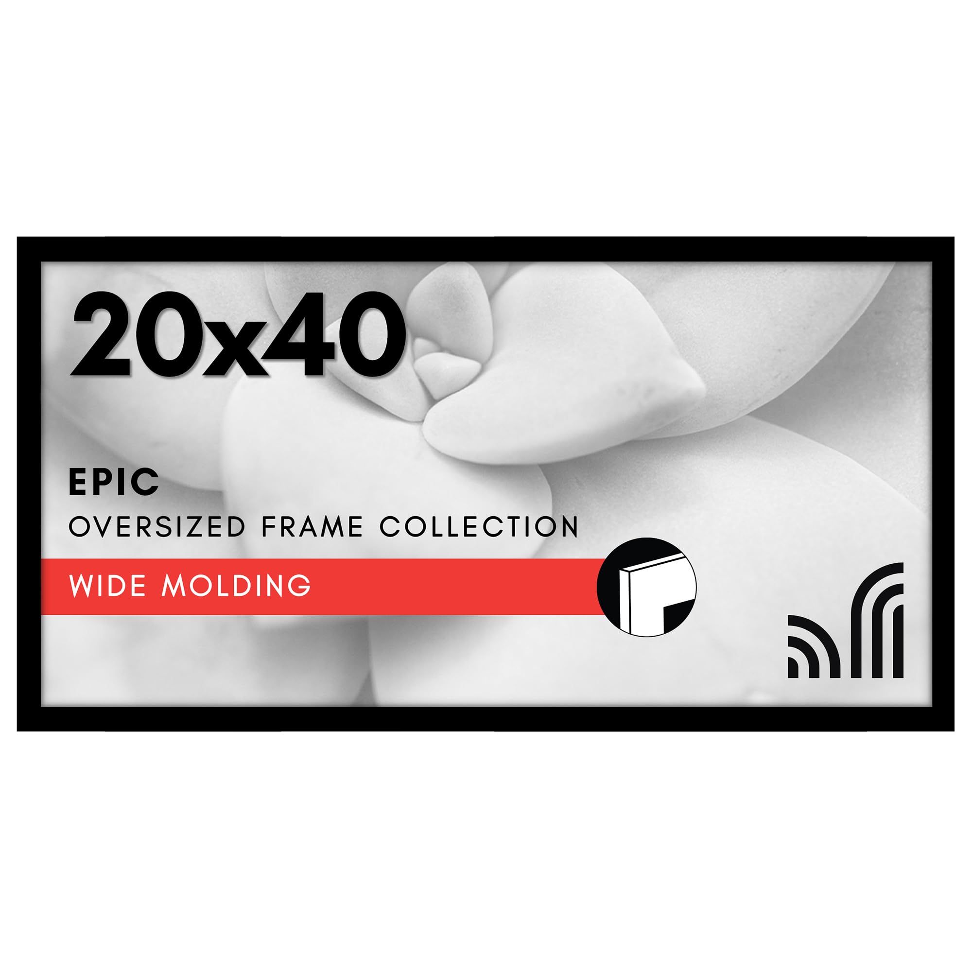 Americanflat 18x24 Poster Frame with Polished Plexiglass - Black Picture Frame - Wide Photo Frames Made of Engineered Wood for Vertical or Horizontal Wall Display - Epic Collection - Black