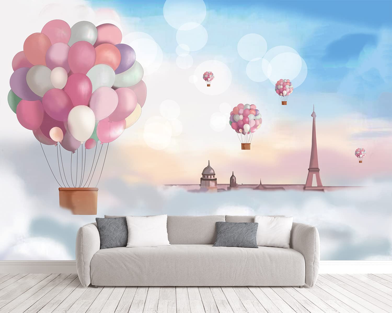 Brooklyn Bridge City View Mural Living Room couches Extra Large wall murals new york Cities Wallpaper Bedroom California Picture Landscape - 108"x75"（It's not Peel and Stick.）