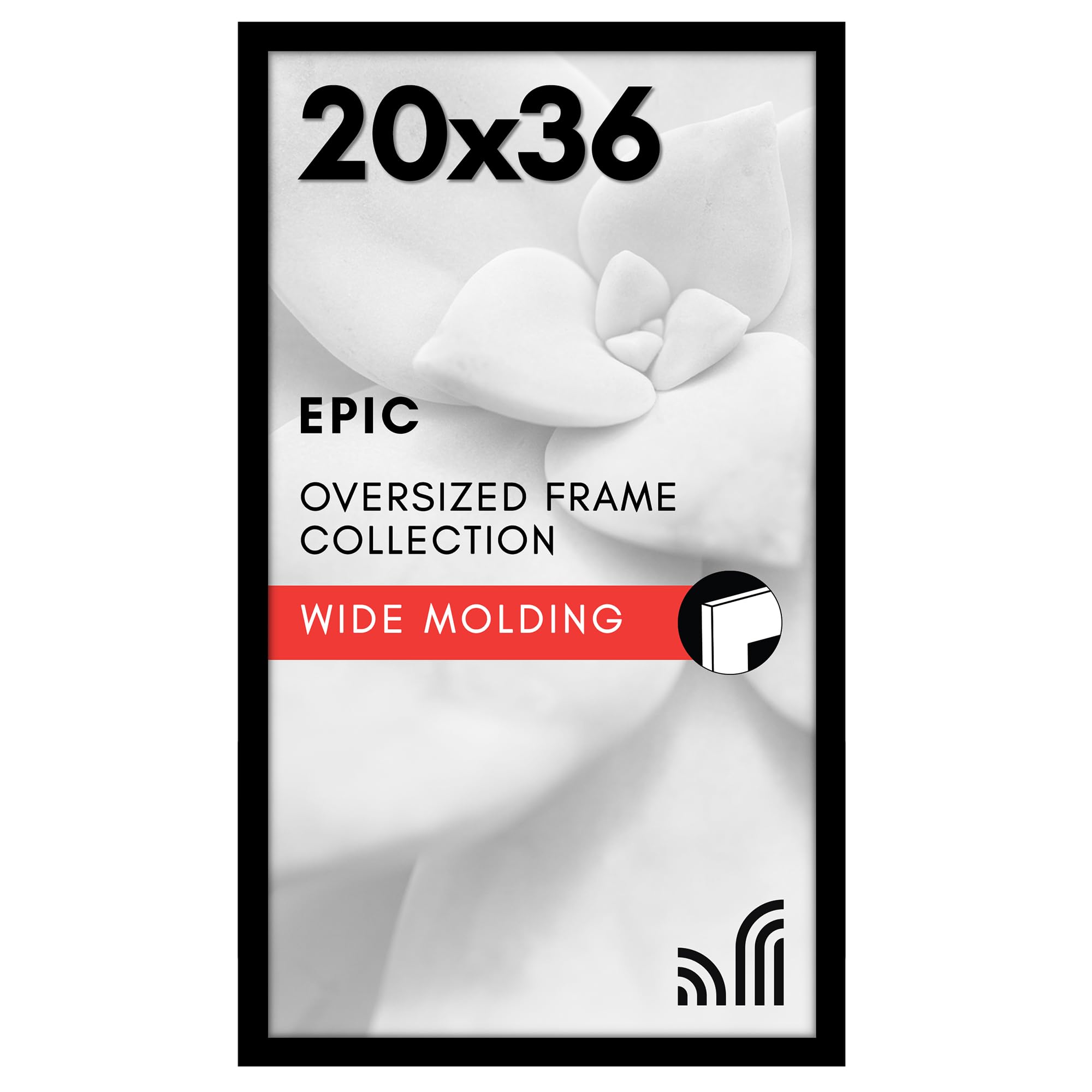 Americanflat 18x24 Poster Frame with Polished Plexiglass - Black Picture Frame - Wide Photo Frames Made of Engineered Wood for Vertical or Horizontal Wall Display - Epic Collection - Black