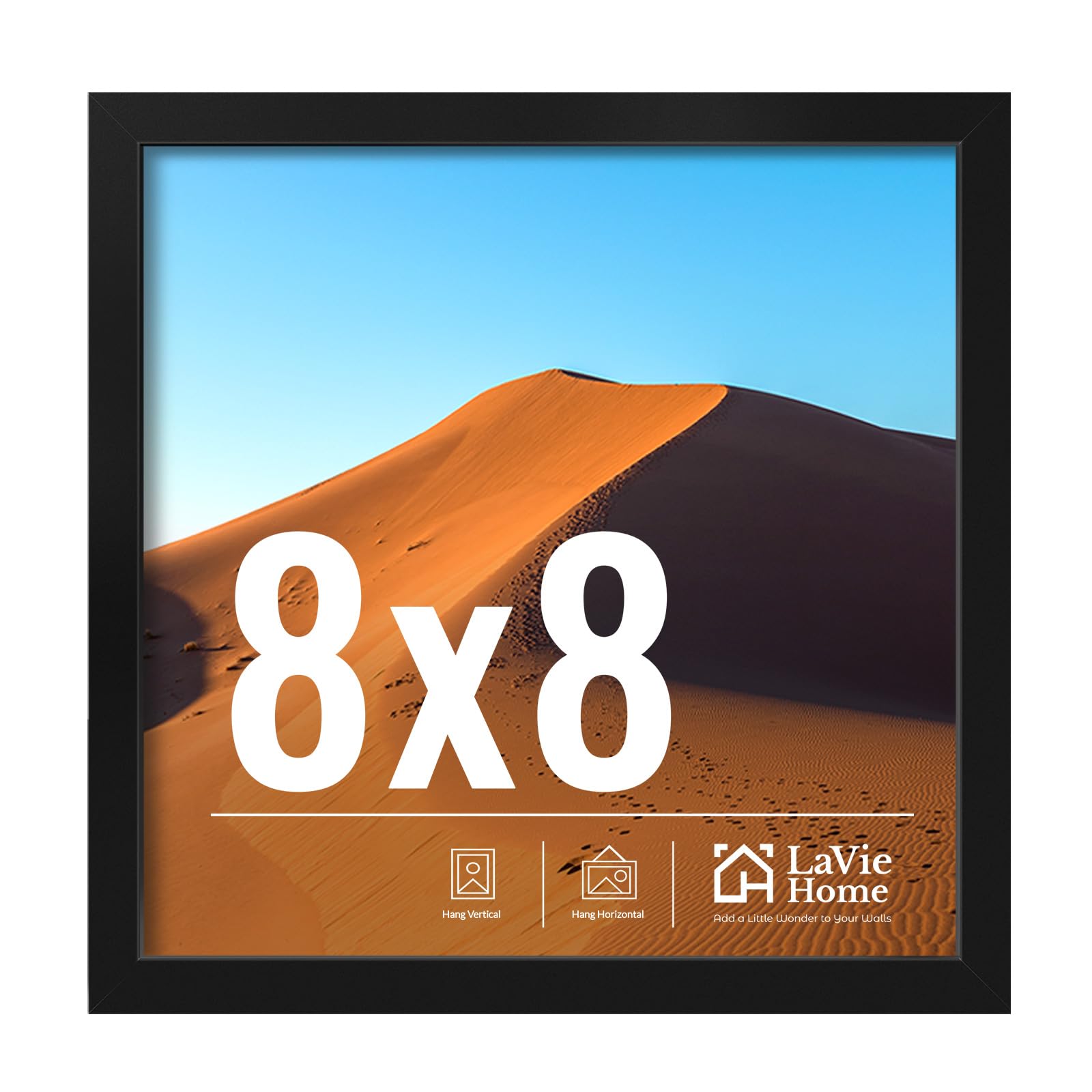 LaVie Home 11x14 Picture Frame for Wall Display, 11 x 14 Black Picture Frame with HD Plexiglas, 11 by 14 Poster Frame 1 Pack, Display Frame for Vertical or Horizontal, Classic Collection