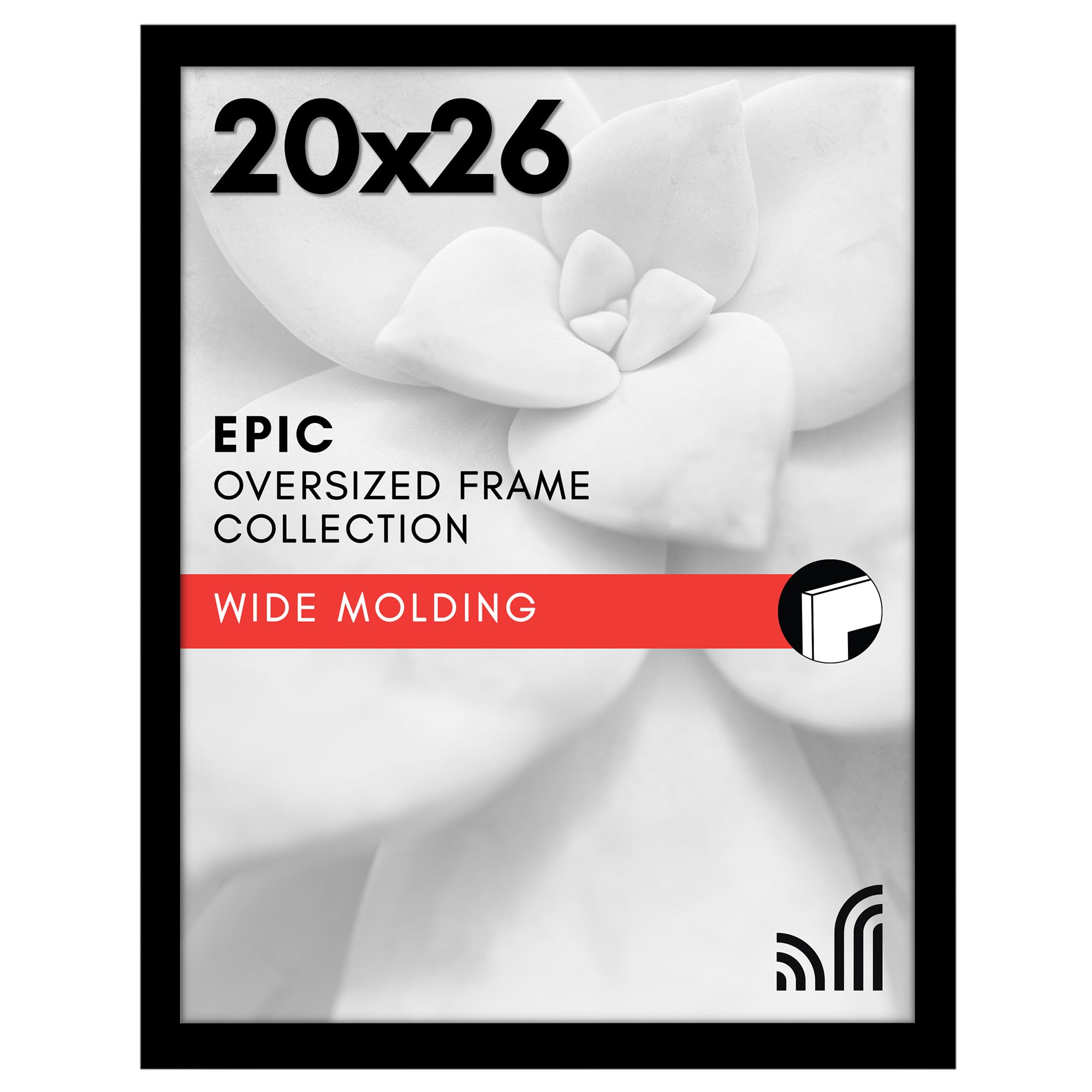 Americanflat 18x24 Poster Frame with Polished Plexiglass - Black Picture Frame - Wide Photo Frames Made of Engineered Wood for Vertical or Horizontal Wall Display - Epic Collection - Black