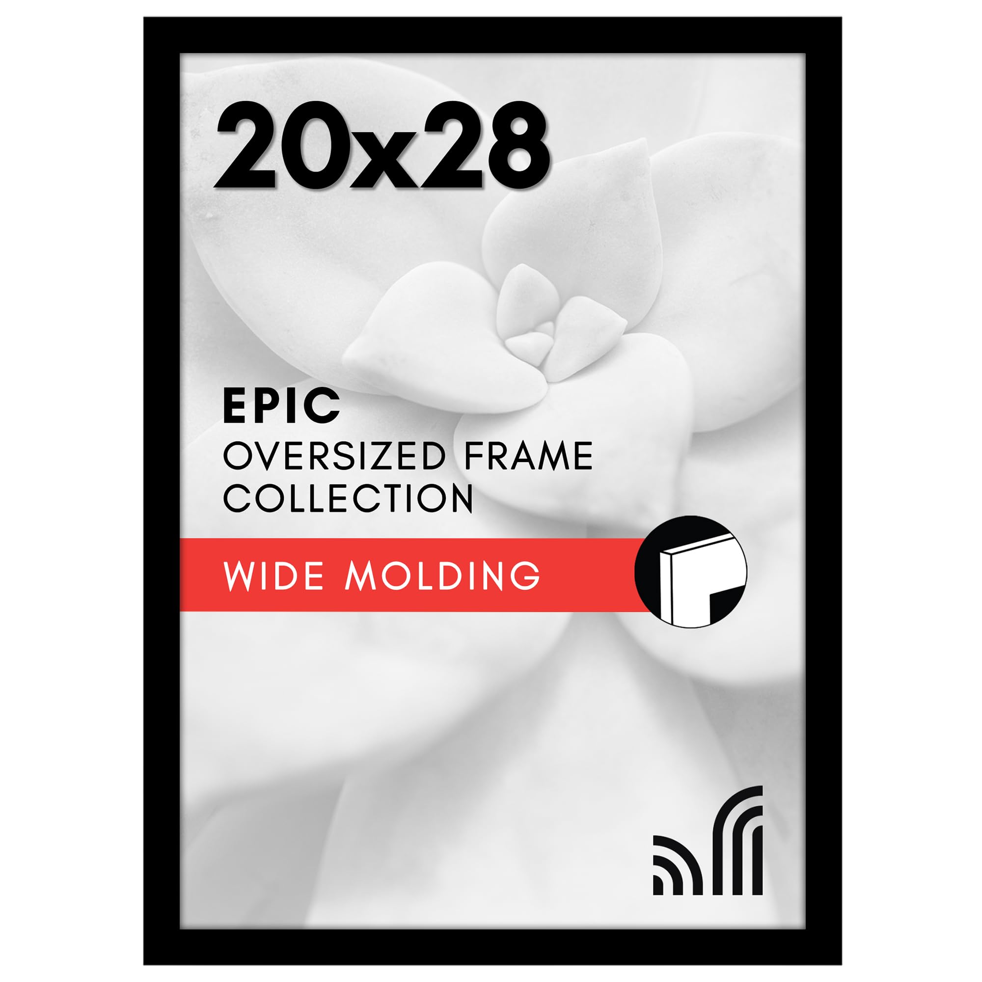 Americanflat 18x24 Poster Frame with Polished Plexiglass - Black Picture Frame - Wide Photo Frames Made of Engineered Wood for Vertical or Horizontal Wall Display - Epic Collection - Black