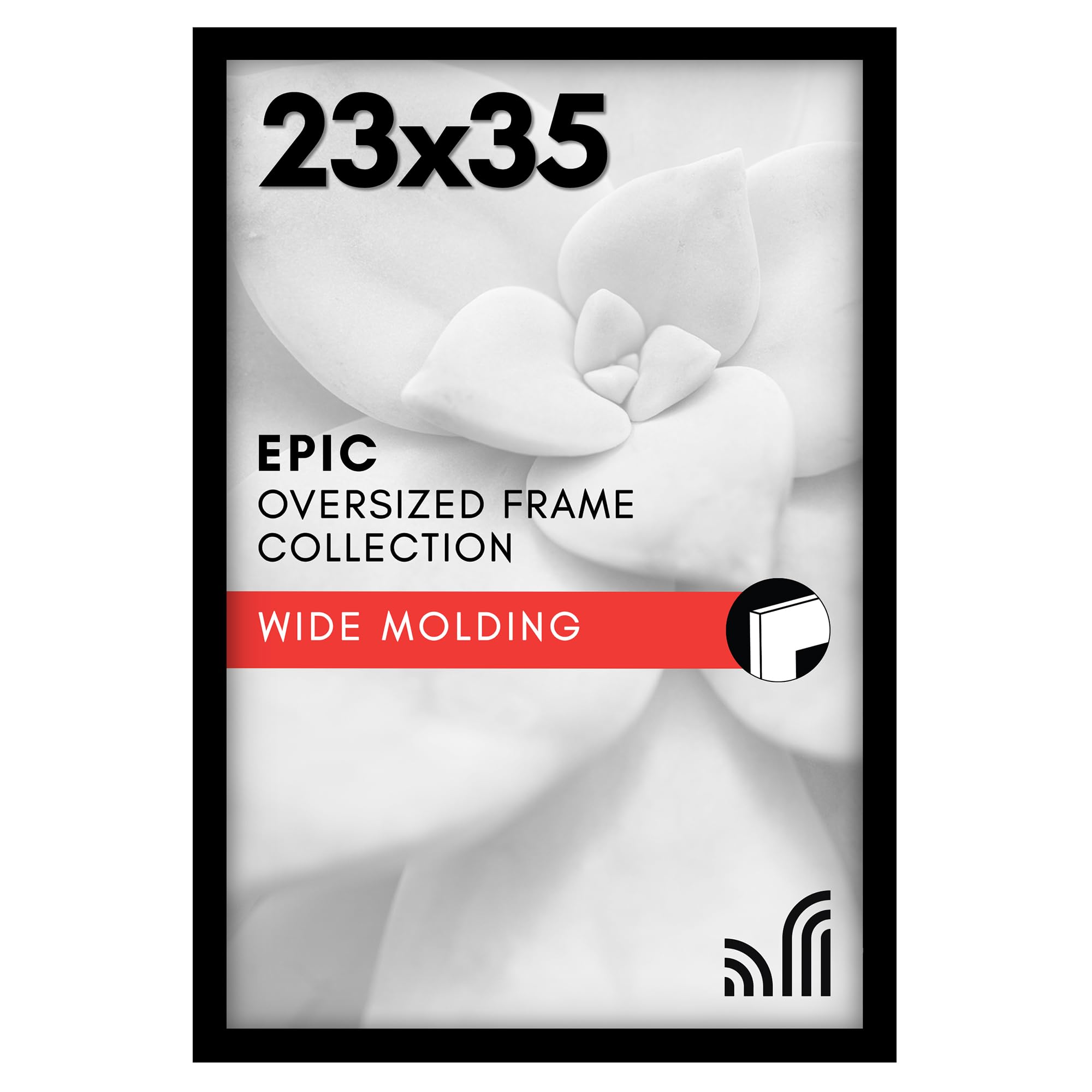 Americanflat 18x24 Poster Frame with Polished Plexiglass - Black Picture Frame - Wide Photo Frames Made of Engineered Wood for Vertical or Horizontal Wall Display - Epic Collection - Black