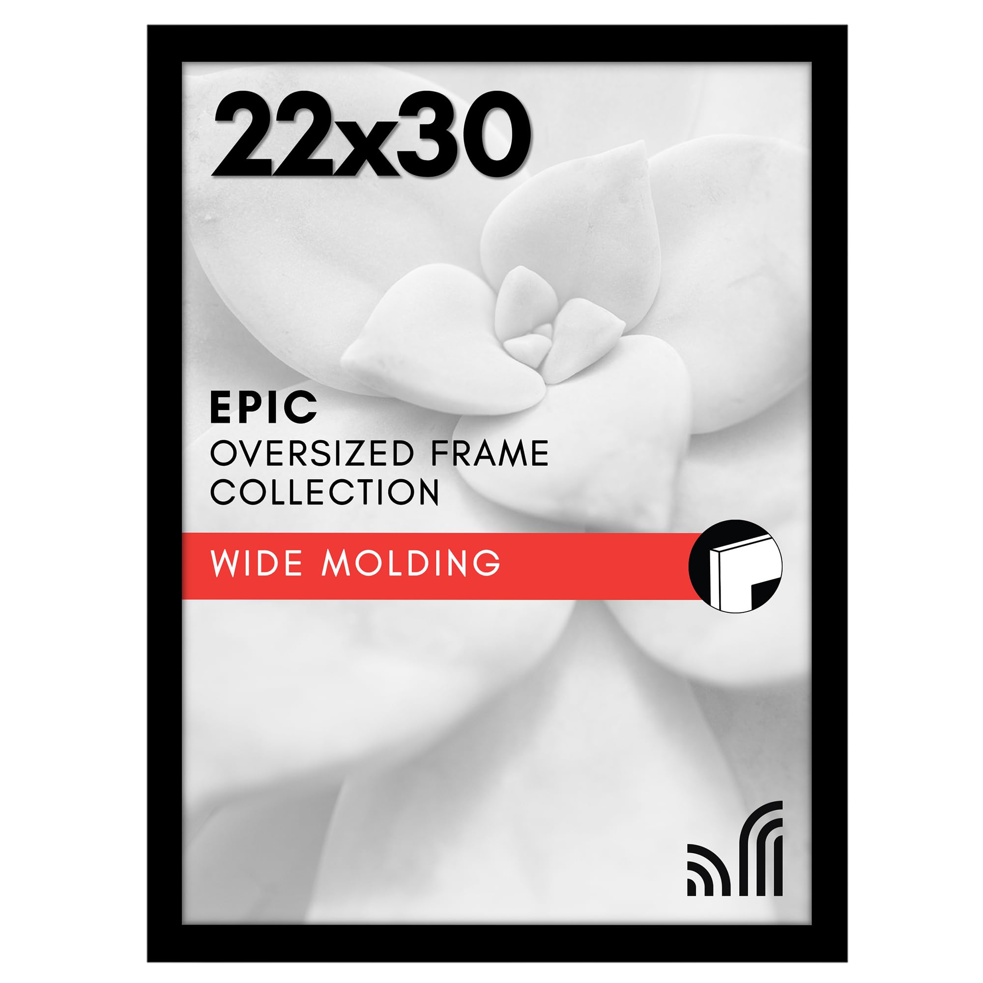 Americanflat 18x24 Poster Frame with Polished Plexiglass - Black Picture Frame - Wide Photo Frames Made of Engineered Wood for Vertical or Horizontal Wall Display - Epic Collection - Black