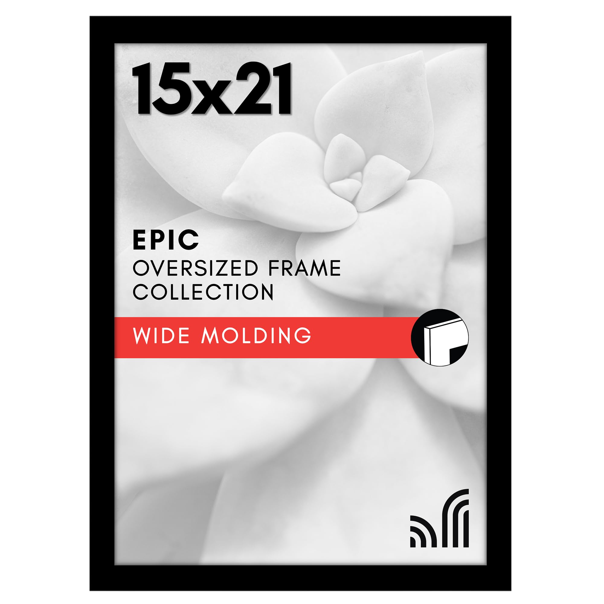 Americanflat 18x24 Poster Frame with Polished Plexiglass - Black Picture Frame - Wide Photo Frames Made of Engineered Wood for Vertical or Horizontal Wall Display - Epic Collection - Black