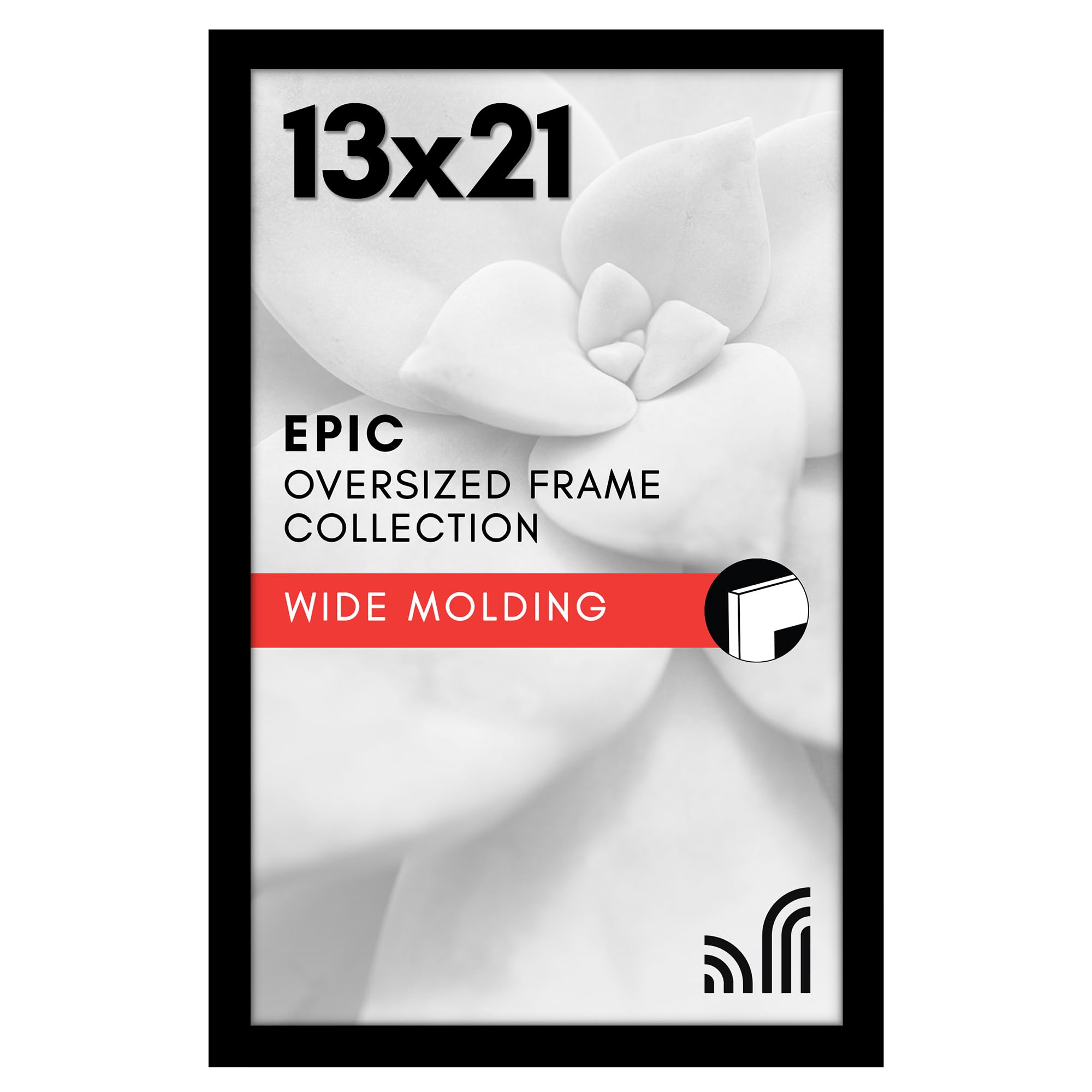 Americanflat 18x24 Poster Frame with Polished Plexiglass - Black Picture Frame - Wide Photo Frames Made of Engineered Wood for Vertical or Horizontal Wall Display - Epic Collection - Black