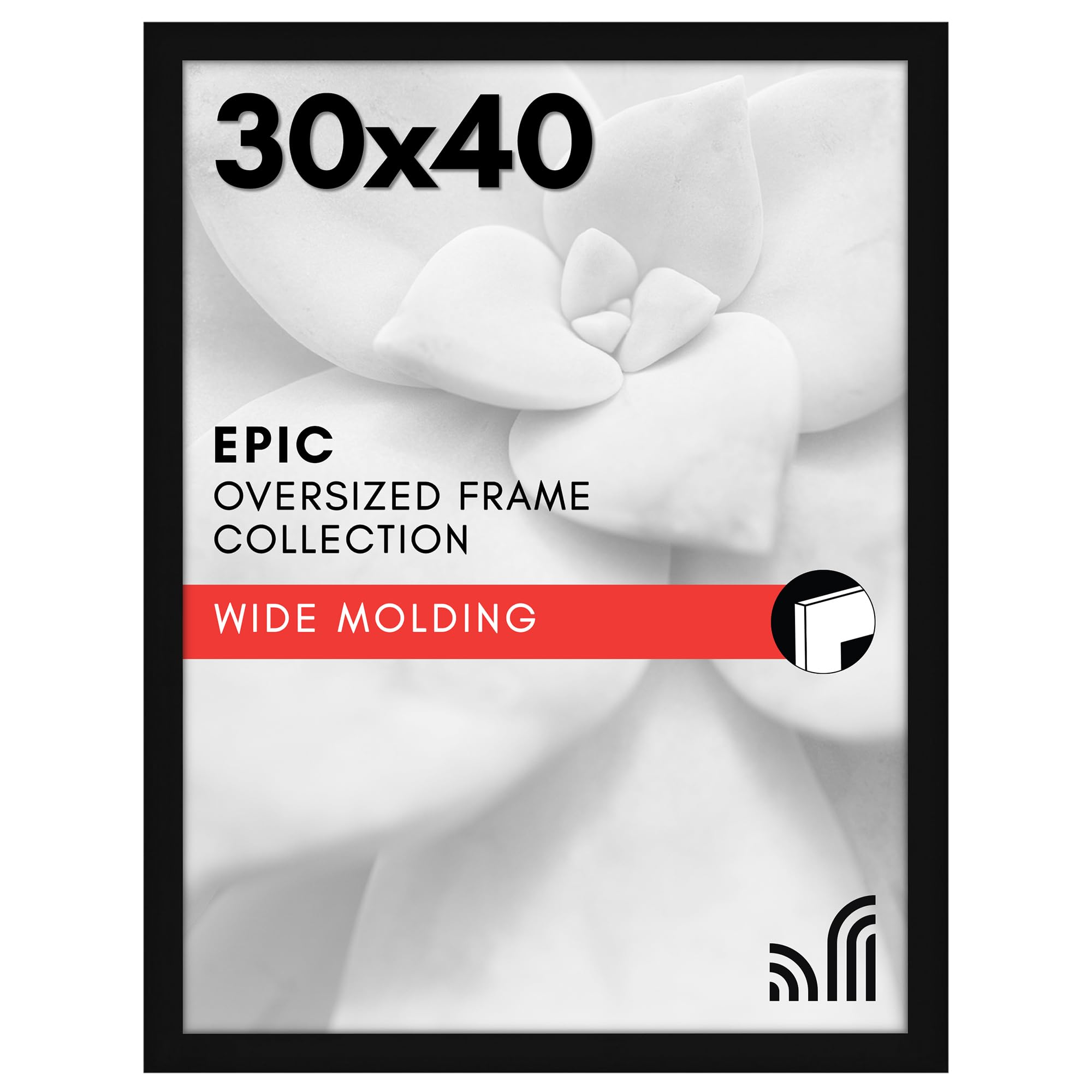 Americanflat 18x24 Poster Frame with Polished Plexiglass - Black Picture Frame - Wide Photo Frames Made of Engineered Wood for Vertical or Horizontal Wall Display - Epic Collection - Black
