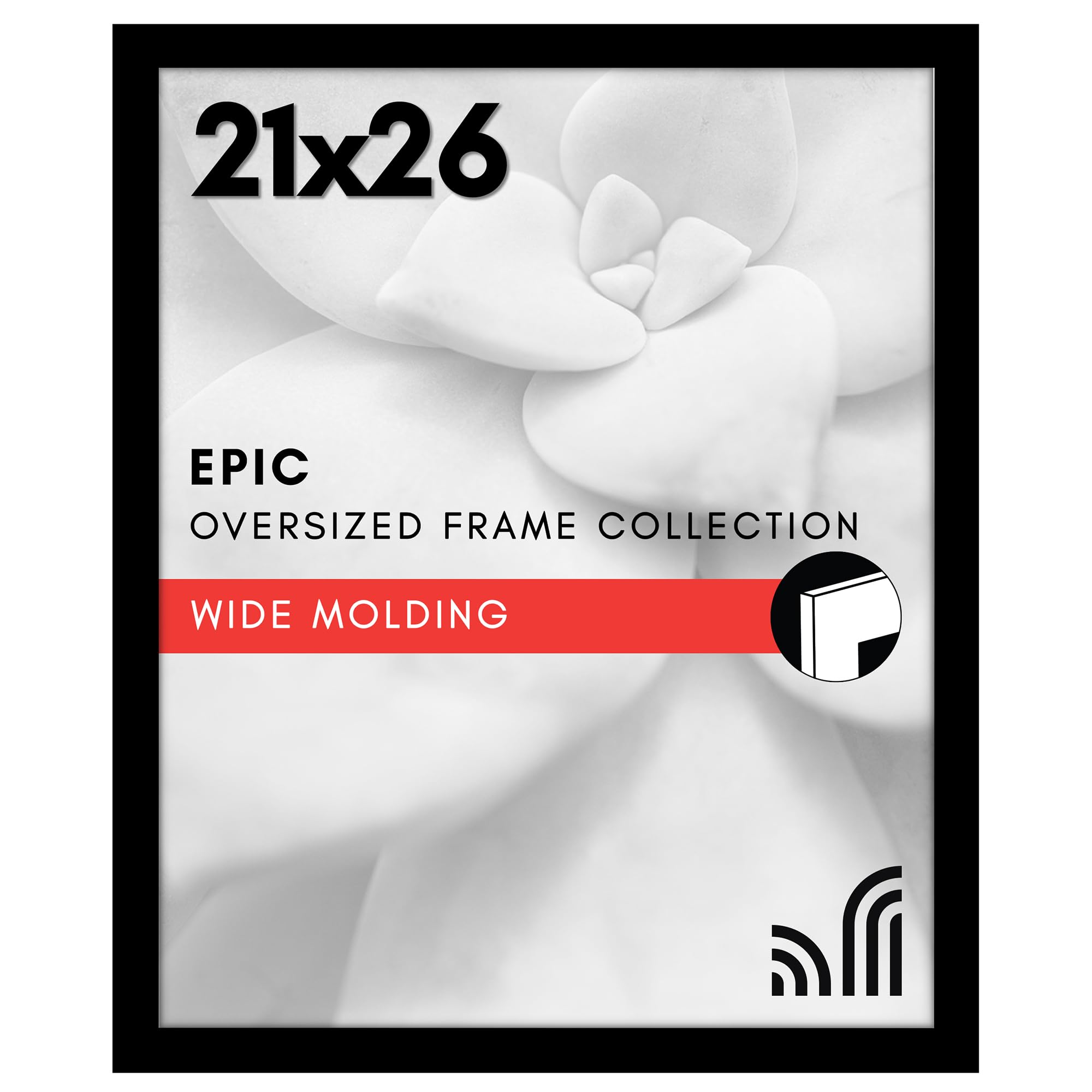 Americanflat 18x24 Poster Frame with Polished Plexiglass - Black Picture Frame - Wide Photo Frames Made of Engineered Wood for Vertical or Horizontal Wall Display - Epic Collection - Black