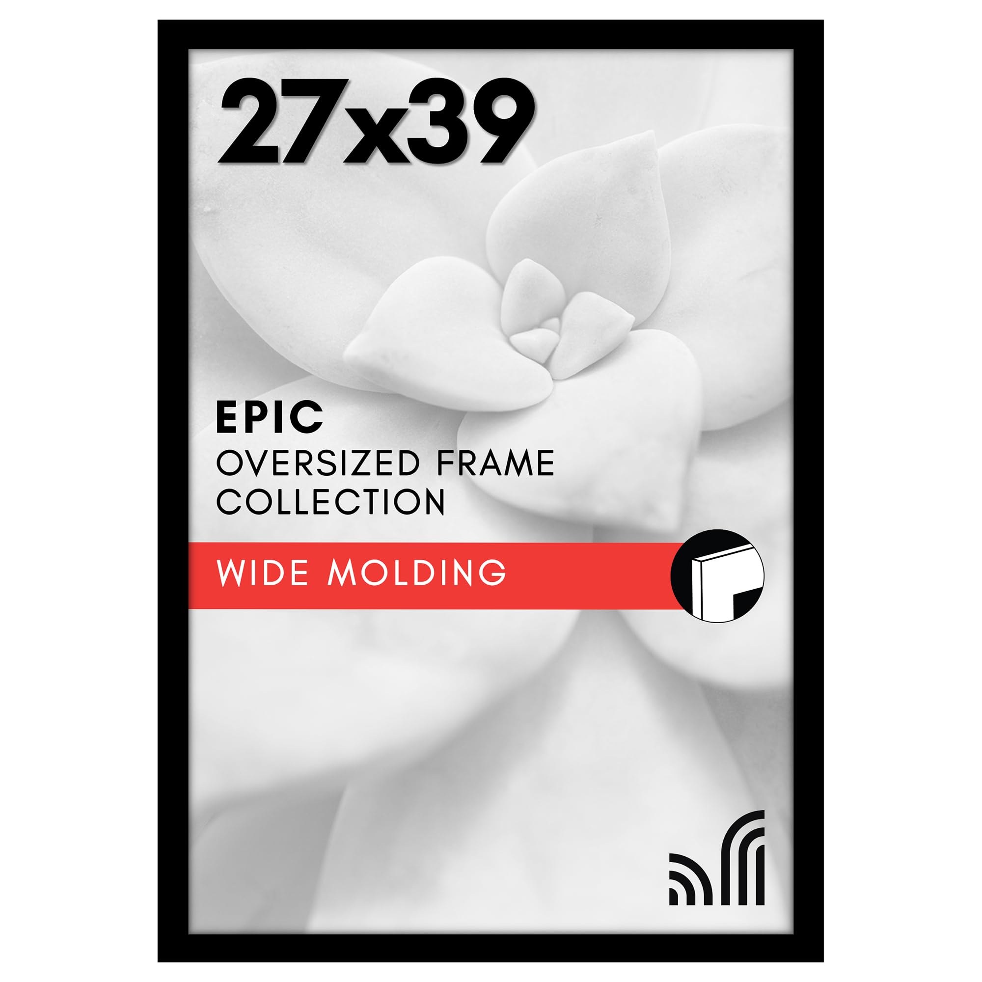 Americanflat 18x24 Poster Frame with Polished Plexiglass - Black Picture Frame - Wide Photo Frames Made of Engineered Wood for Vertical or Horizontal Wall Display - Epic Collection - Black