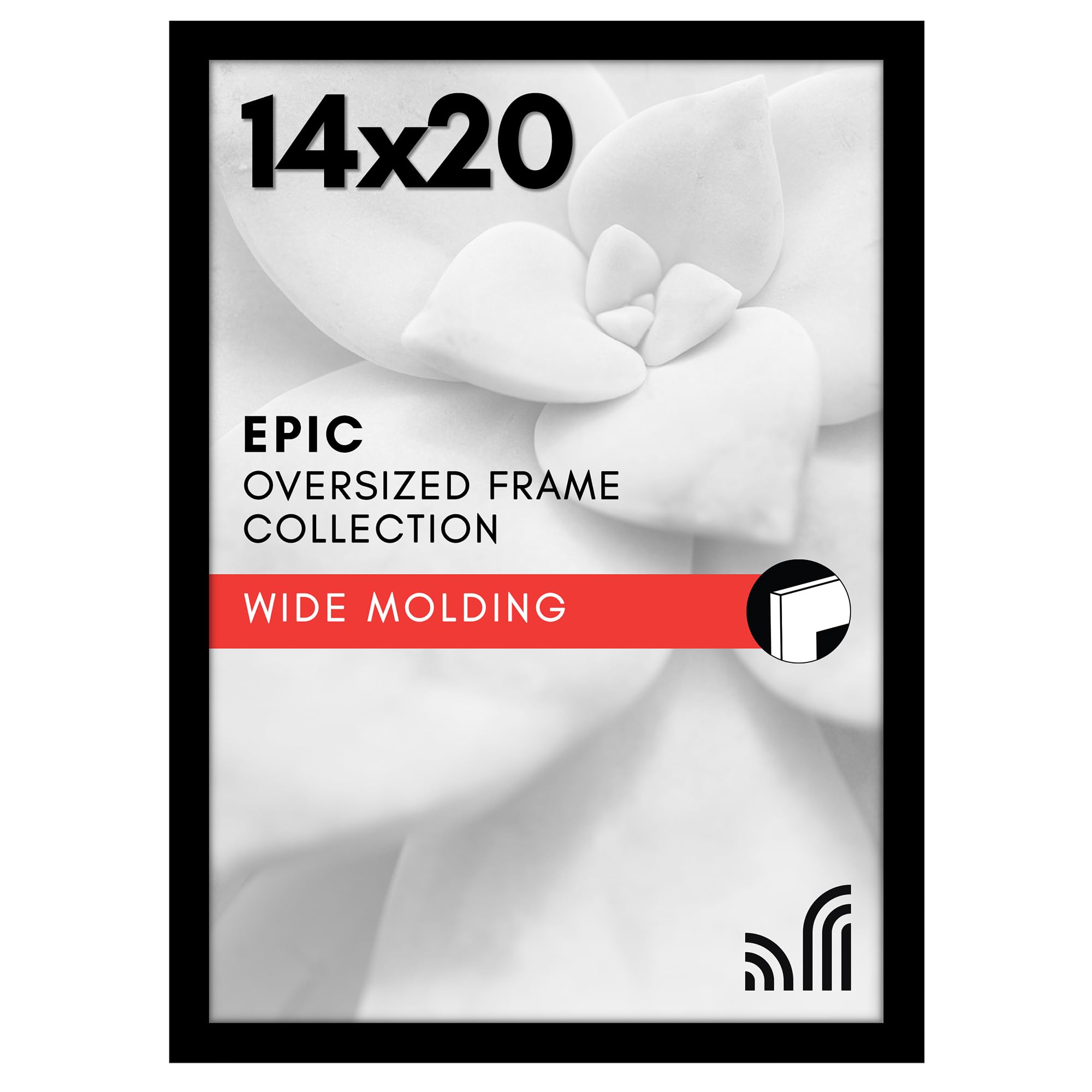 Americanflat 18x24 Poster Frame with Polished Plexiglass - Black Picture Frame - Wide Photo Frames Made of Engineered Wood for Vertical or Horizontal Wall Display - Epic Collection - Black