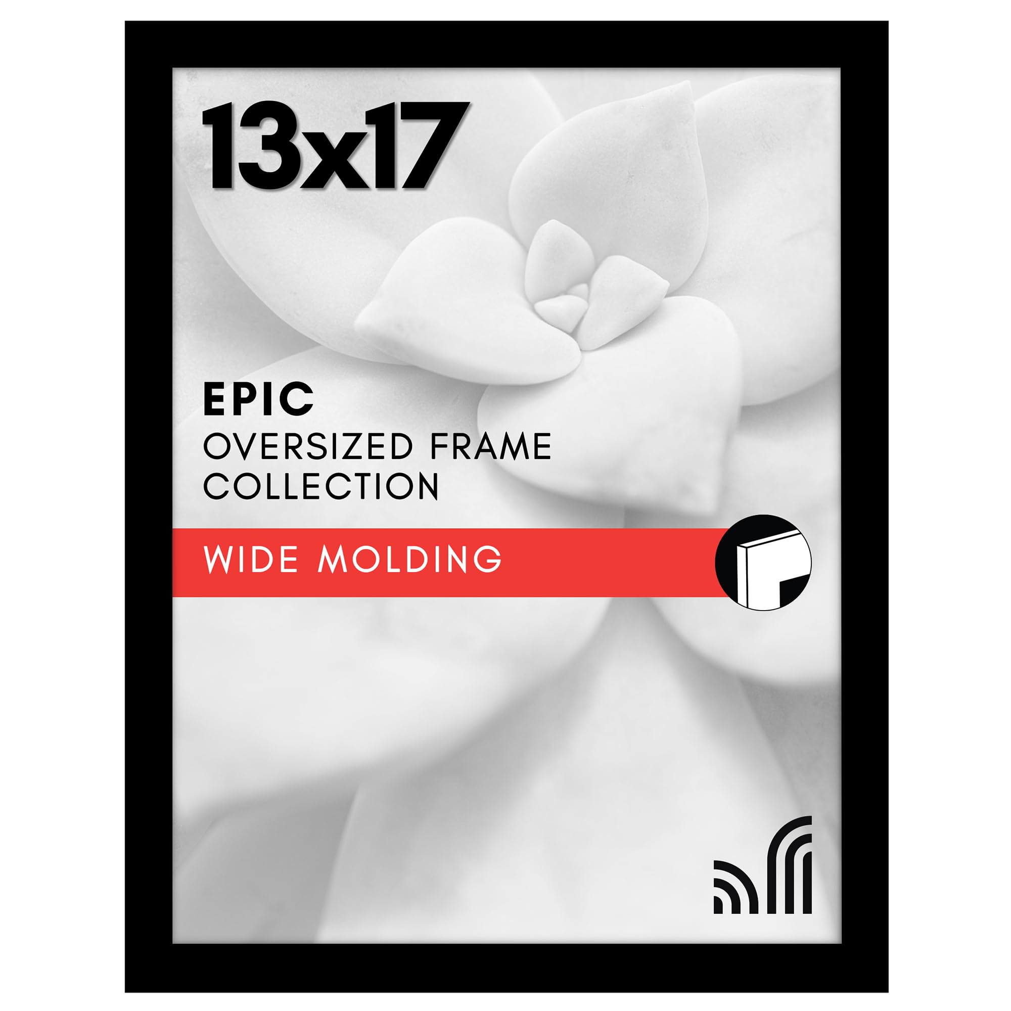 Americanflat 18x24 Poster Frame with Polished Plexiglass - Black Picture Frame - Wide Photo Frames Made of Engineered Wood for Vertical or Horizontal Wall Display - Epic Collection - Black