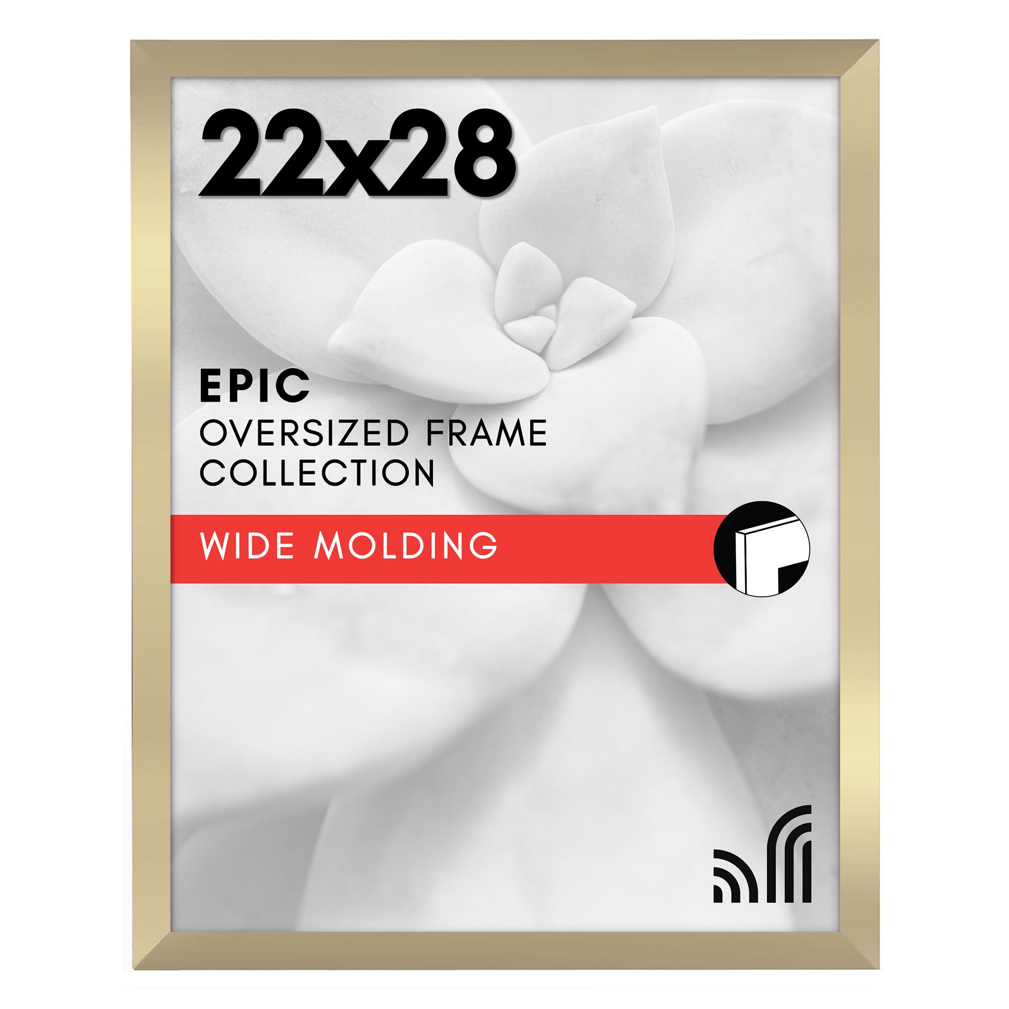 Americanflat 18x24 Poster Frame with Polished Plexiglass - Black Picture Frame - Wide Photo Frames Made of Engineered Wood for Vertical or Horizontal Wall Display - Epic Collection - Black