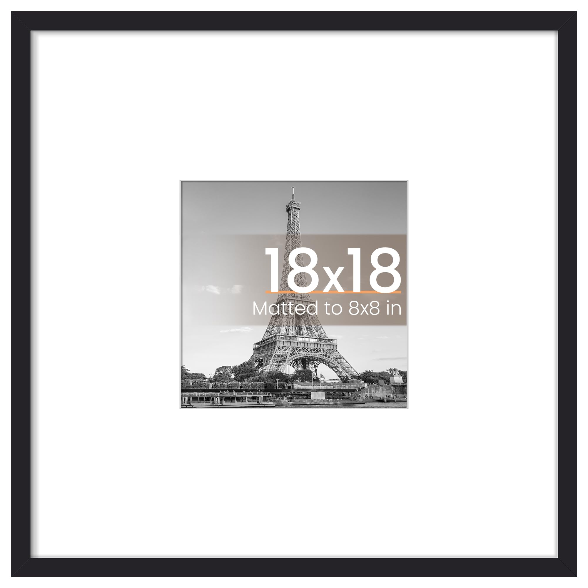upsimples 11x17 Picture Frame, Display Pictures 9x15 with Mat or 11 x 17 Without, Wall Hanging Poster Frames, Black, 1 Pack