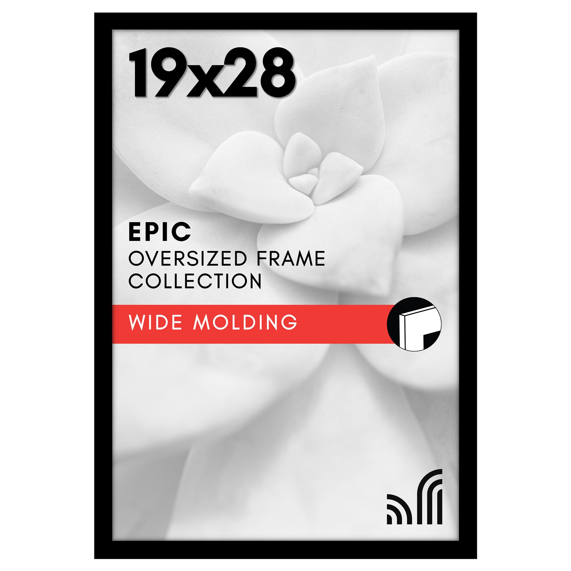 Americanflat 18x24 Poster Frame with Polished Plexiglass - Black Picture Frame - Wide Photo Frames Made of Engineered Wood for Vertical or Horizontal Wall Display - Epic Collection - Black