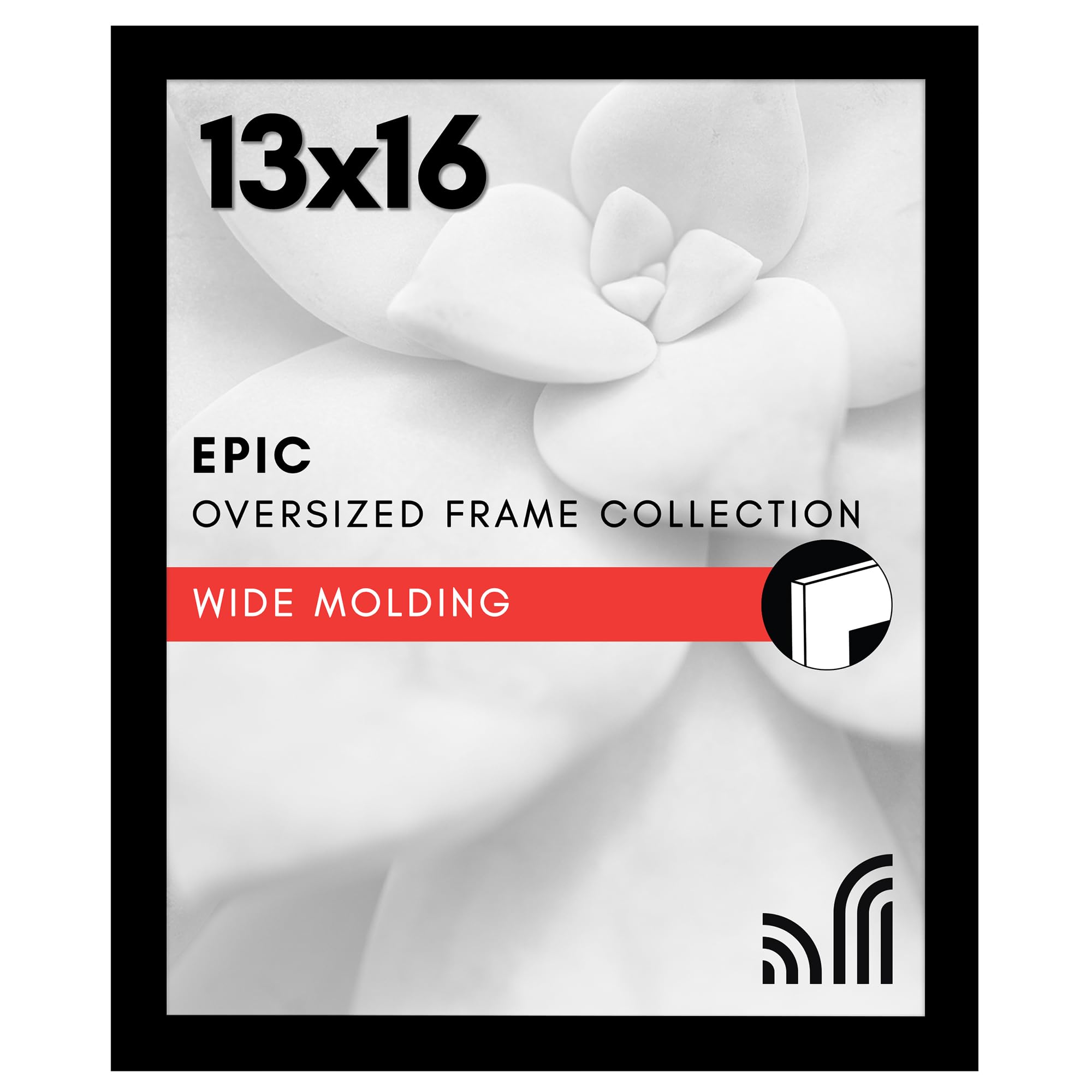 Americanflat 18x24 Poster Frame with Polished Plexiglass - Black Picture Frame - Wide Photo Frames Made of Engineered Wood for Vertical or Horizontal Wall Display - Epic Collection - Black