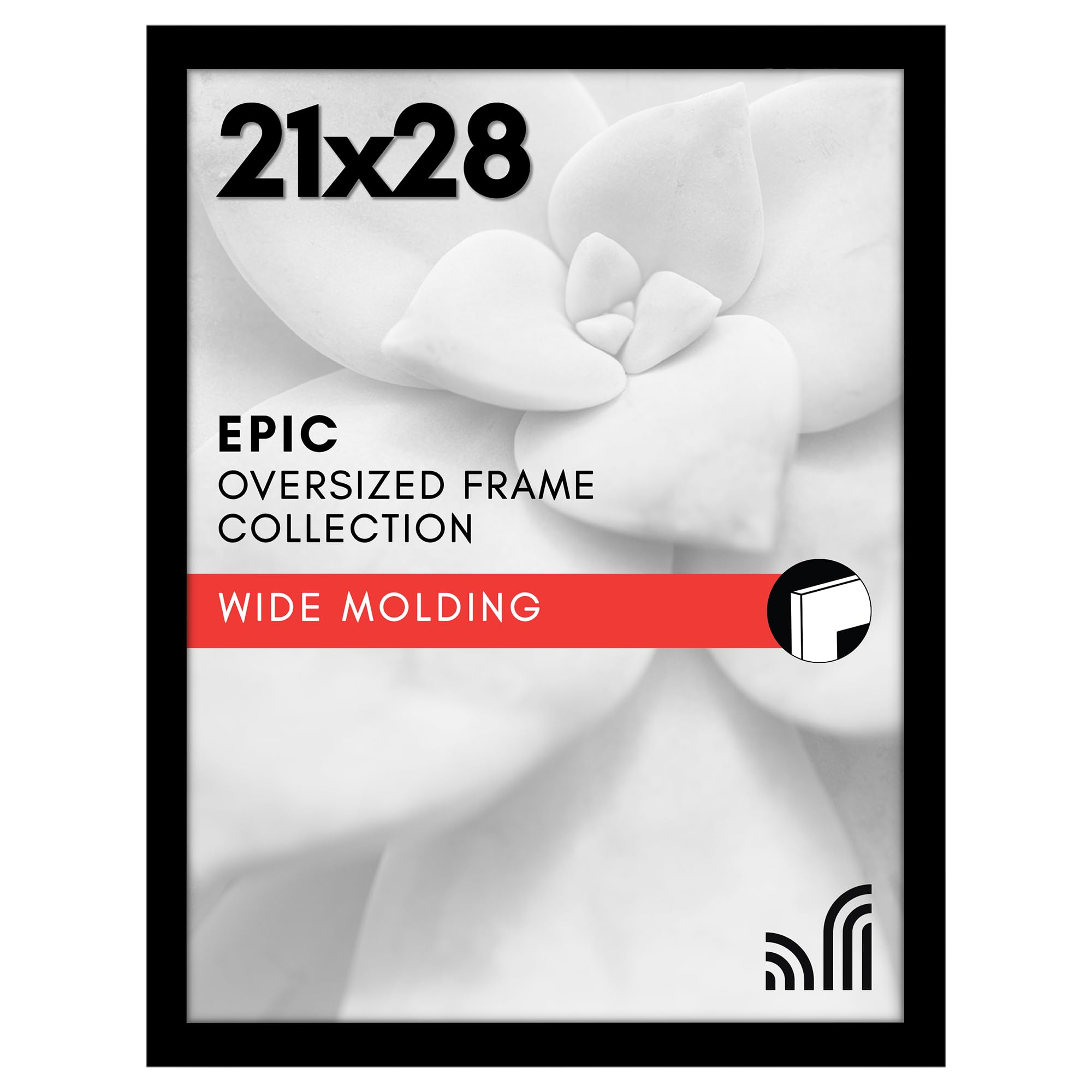 Americanflat 18x24 Poster Frame with Polished Plexiglass - Black Picture Frame - Wide Photo Frames Made of Engineered Wood for Vertical or Horizontal Wall Display - Epic Collection - Black