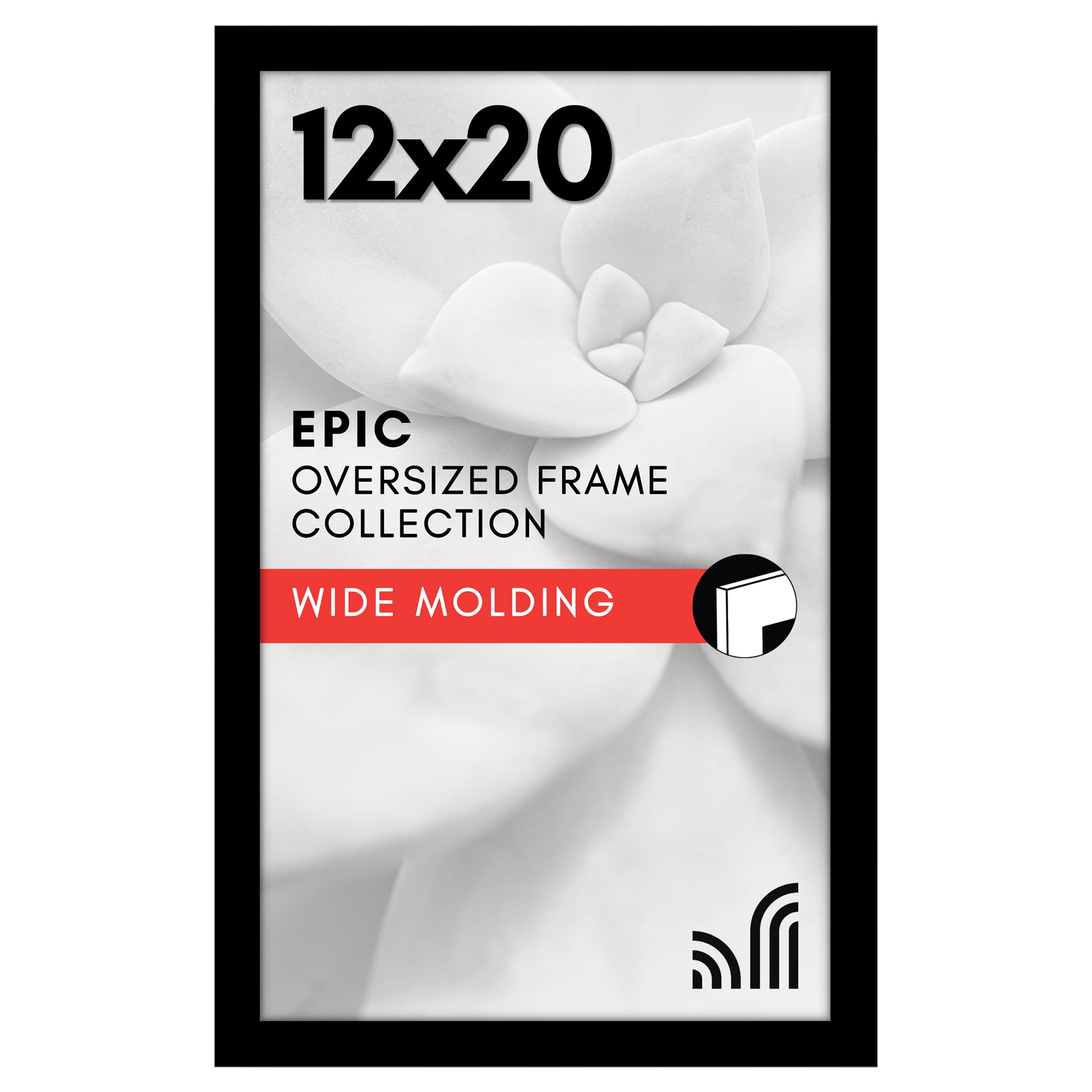 Americanflat 18x24 Poster Frame with Polished Plexiglass - Black Picture Frame - Wide Photo Frames Made of Engineered Wood for Vertical or Horizontal Wall Display - Epic Collection - Black