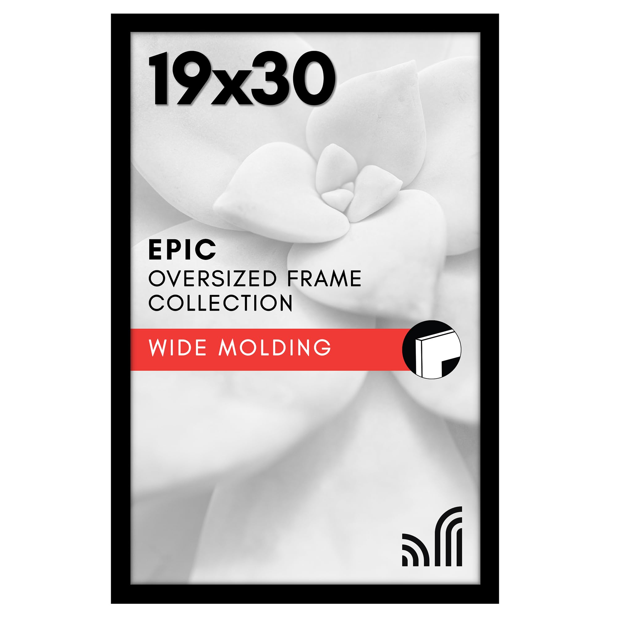 Americanflat 18x24 Poster Frame with Polished Plexiglass - Black Picture Frame - Wide Photo Frames Made of Engineered Wood for Vertical or Horizontal Wall Display - Epic Collection - Black