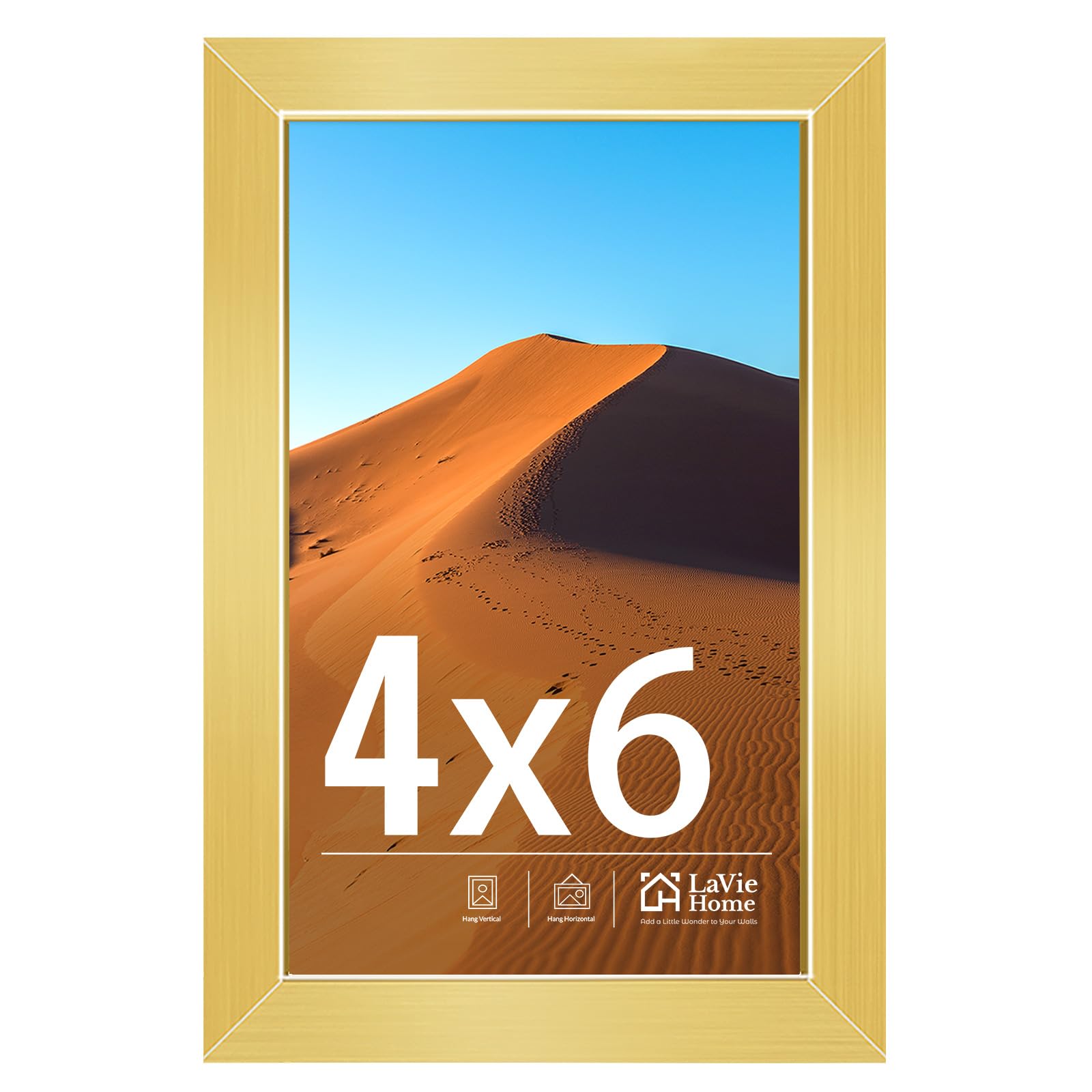LaVie Home 11x14 Picture Frame for Wall Display, 11 x 14 Black Picture Frame with HD Plexiglas, 11 by 14 Poster Frame 1 Pack, Display Frame for Vertical or Horizontal, Classic Collection
