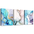 MHARTK66 Wall Art for Bedroom Wall Decor for Living Room Office Decor Abstract Mountain Aurora Landscape Painting 3 Piece Scenic Framed Canvas Art Prints Ready to Hang Kitchen Wall Pictures Home Decor
