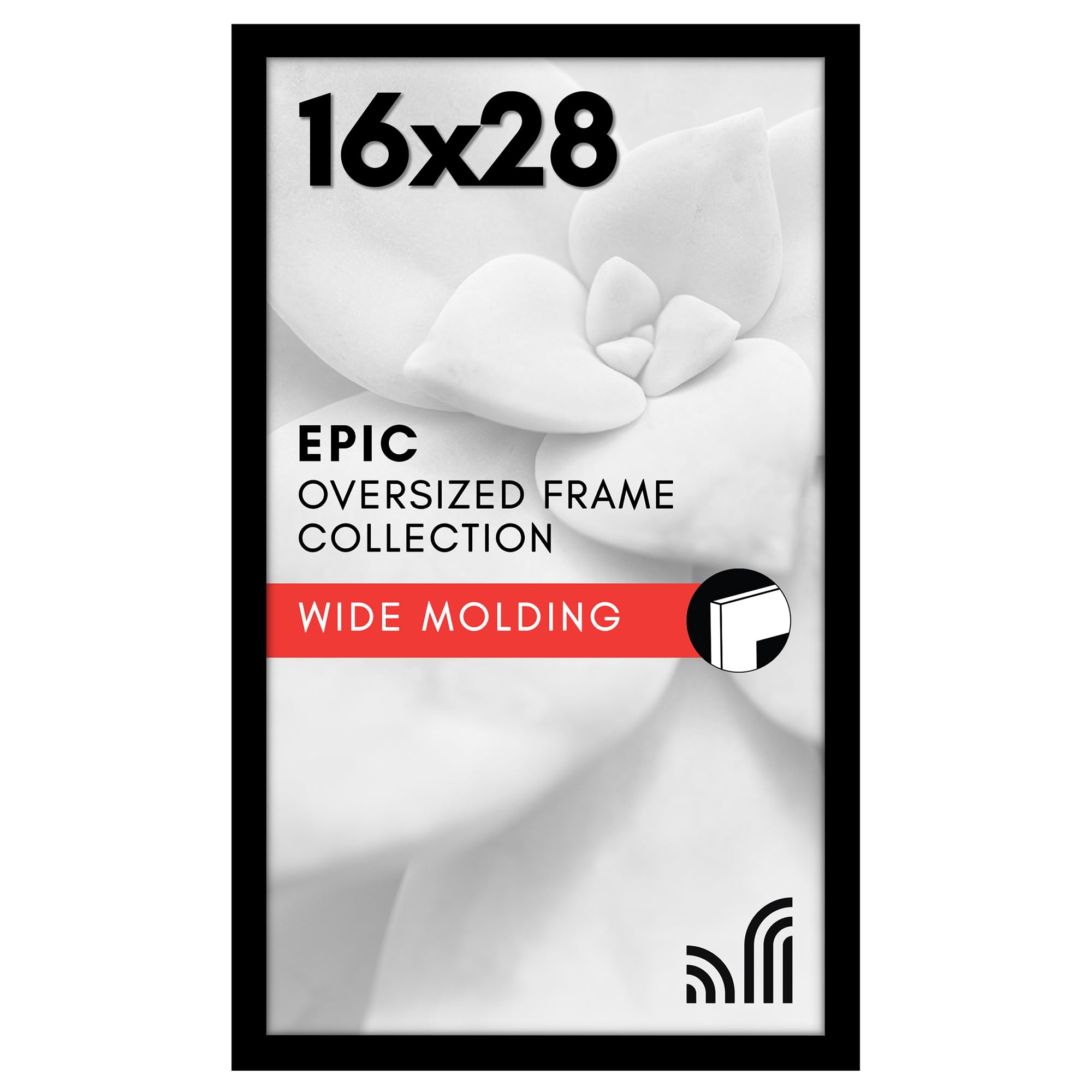 Americanflat 18x24 Poster Frame with Polished Plexiglass - Black Picture Frame - Wide Photo Frames Made of Engineered Wood for Vertical or Horizontal Wall Display - Epic Collection - Black