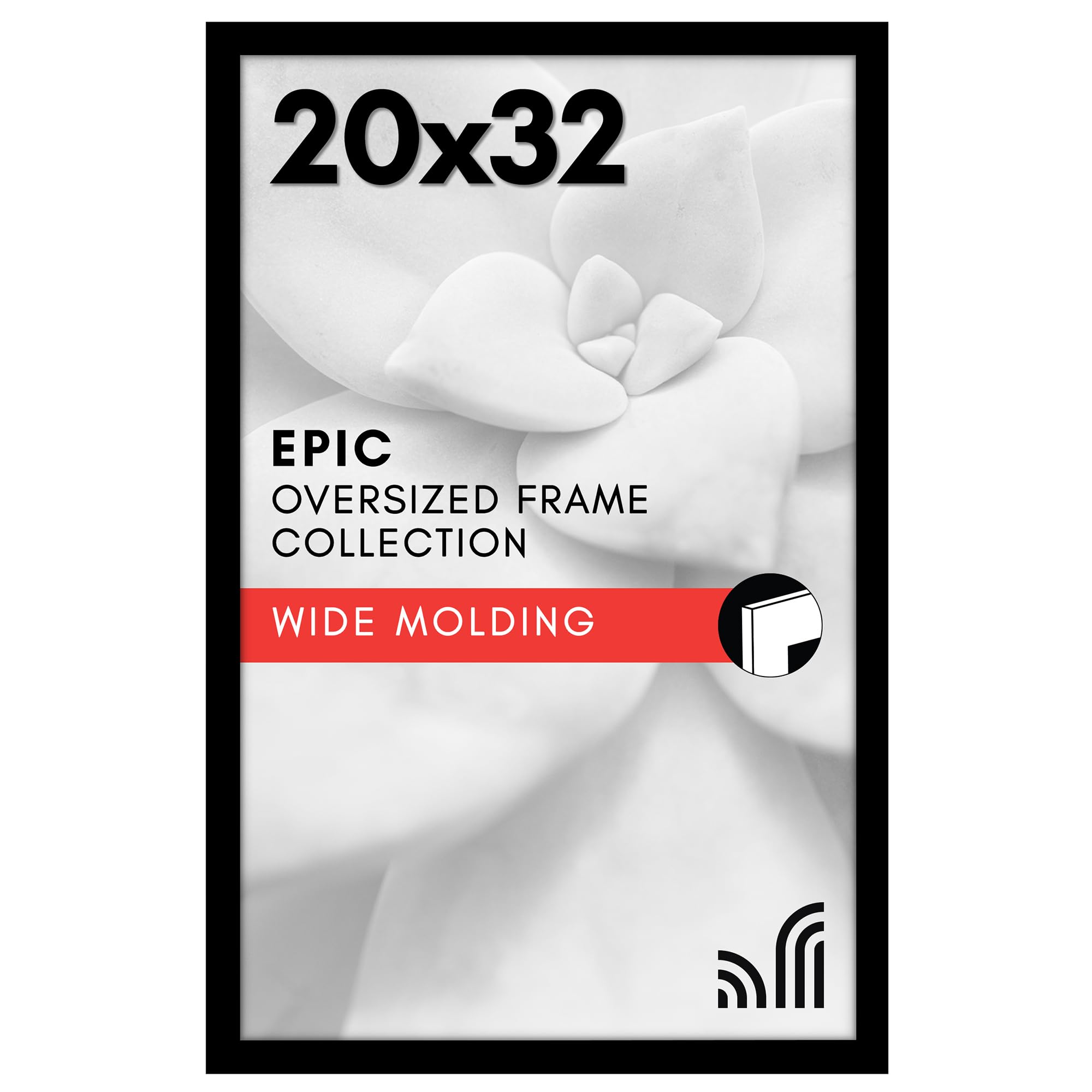 Americanflat 18x24 Poster Frame with Polished Plexiglass - Black Picture Frame - Wide Photo Frames Made of Engineered Wood for Vertical or Horizontal Wall Display - Epic Collection - Black