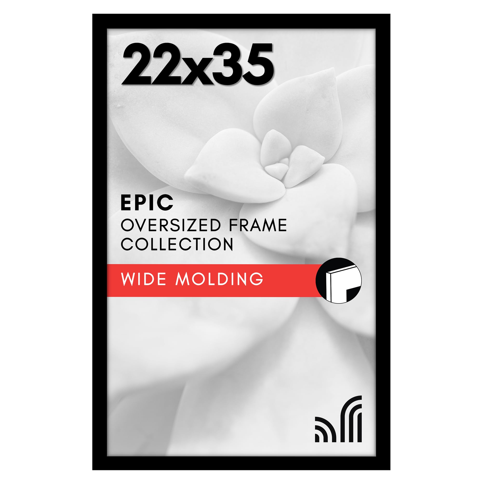 Americanflat 18x24 Poster Frame with Polished Plexiglass - Black Picture Frame - Wide Photo Frames Made of Engineered Wood for Vertical or Horizontal Wall Display - Epic Collection - Black