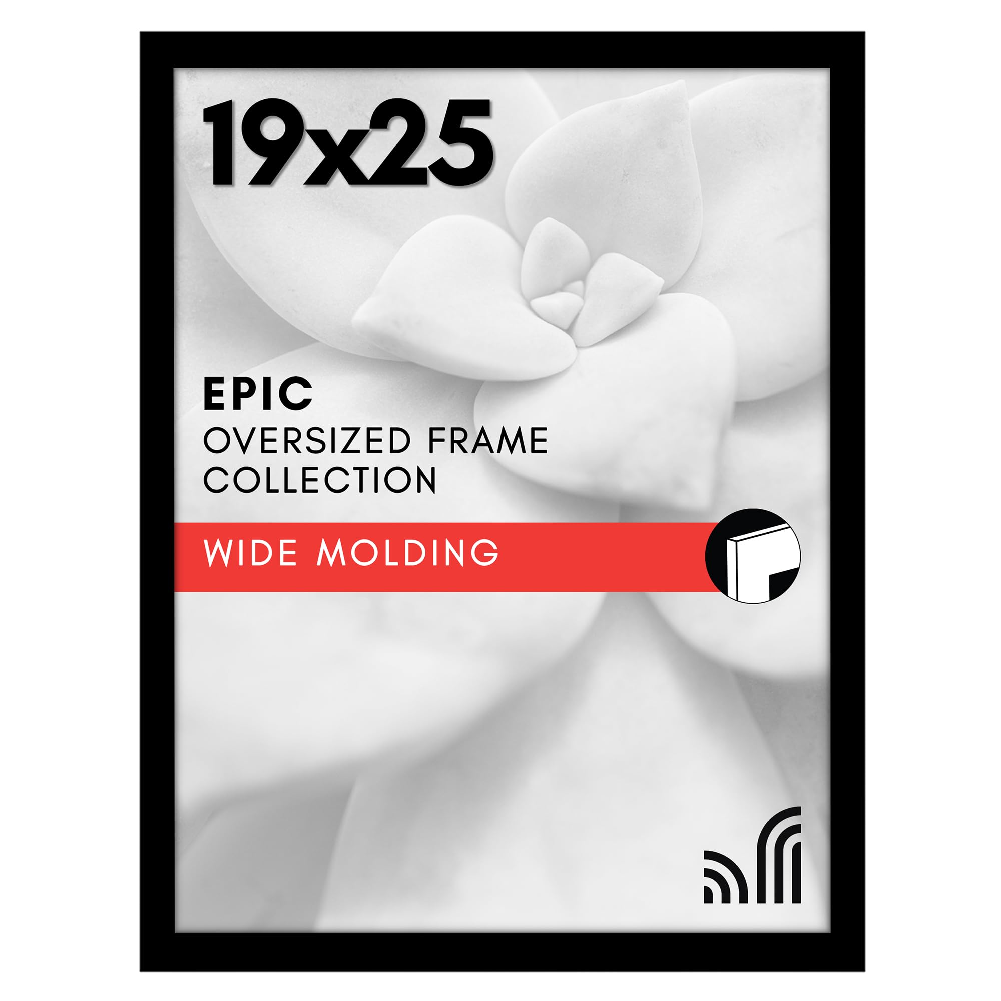 Americanflat 18x24 Poster Frame with Polished Plexiglass - Black Picture Frame - Wide Photo Frames Made of Engineered Wood for Vertical or Horizontal Wall Display - Epic Collection - Black