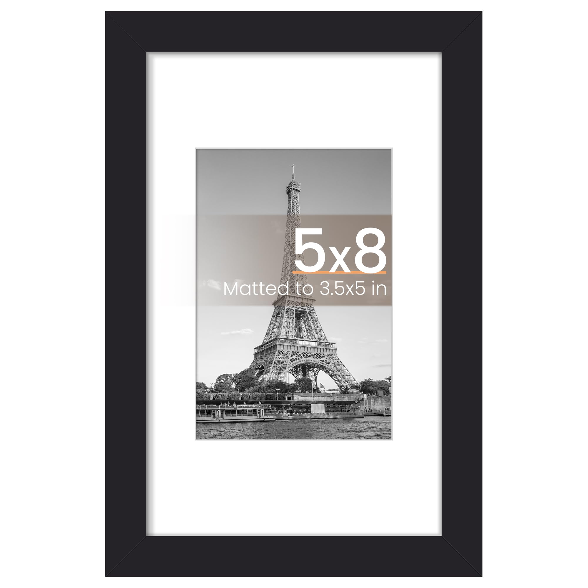 upsimples 11x17 Picture Frame, Display Pictures 9x15 with Mat or 11 x 17 Without, Wall Hanging Poster Frames, Black, 1 Pack