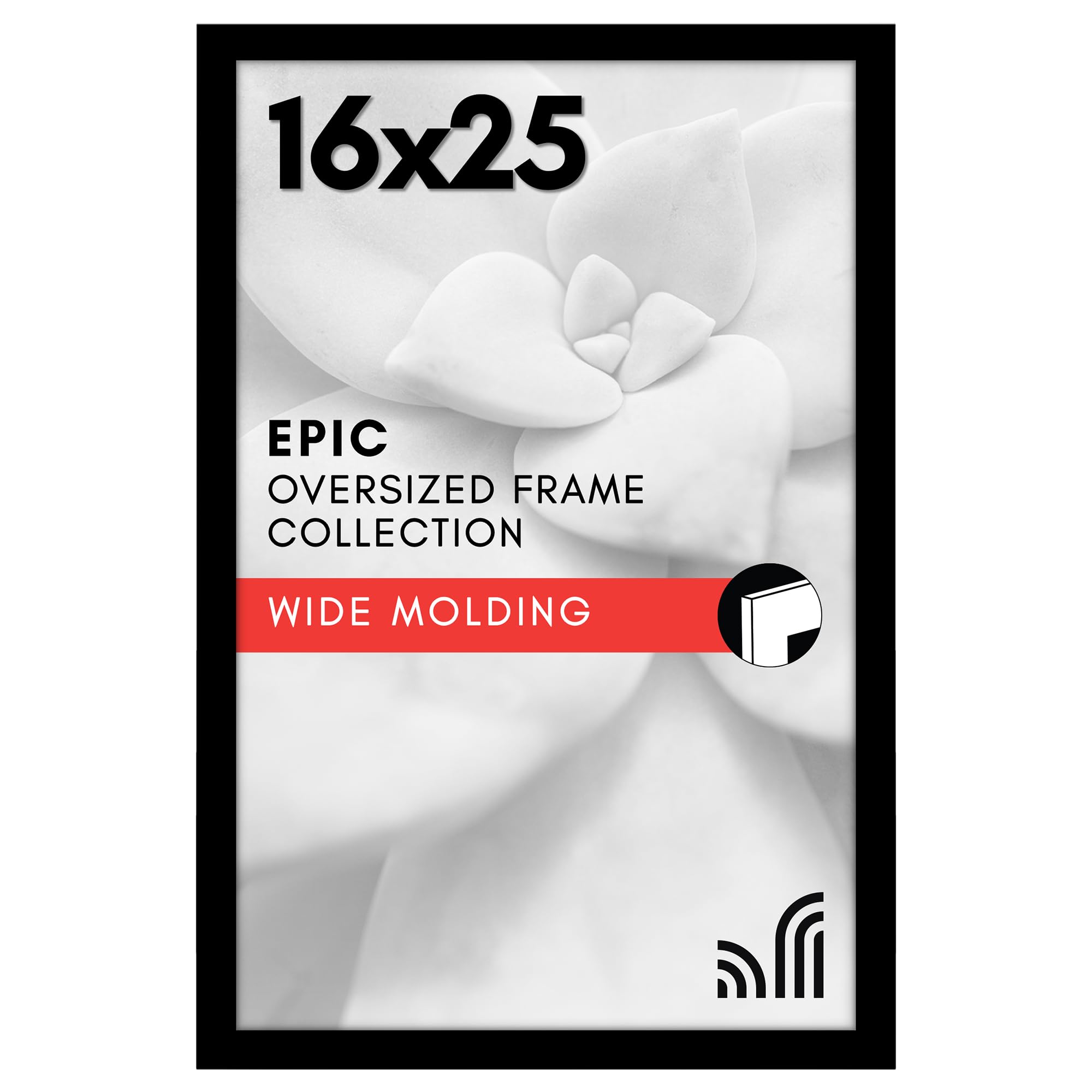 Americanflat 18x24 Poster Frame with Polished Plexiglass - Black Picture Frame - Wide Photo Frames Made of Engineered Wood for Vertical or Horizontal Wall Display - Epic Collection - Black