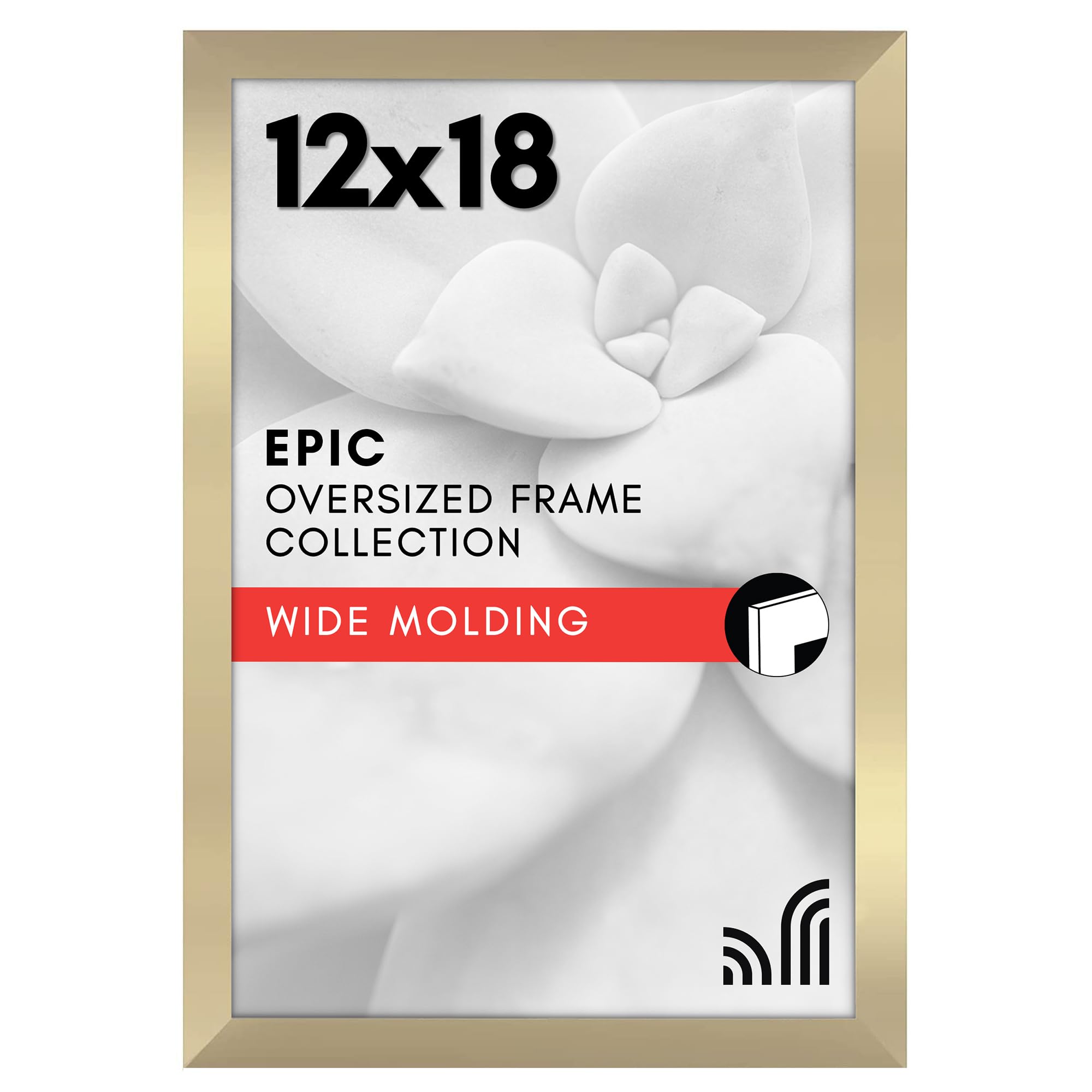 Americanflat 18x24 Poster Frame with Polished Plexiglass - Black Picture Frame - Wide Photo Frames Made of Engineered Wood for Vertical or Horizontal Wall Display - Epic Collection - Black