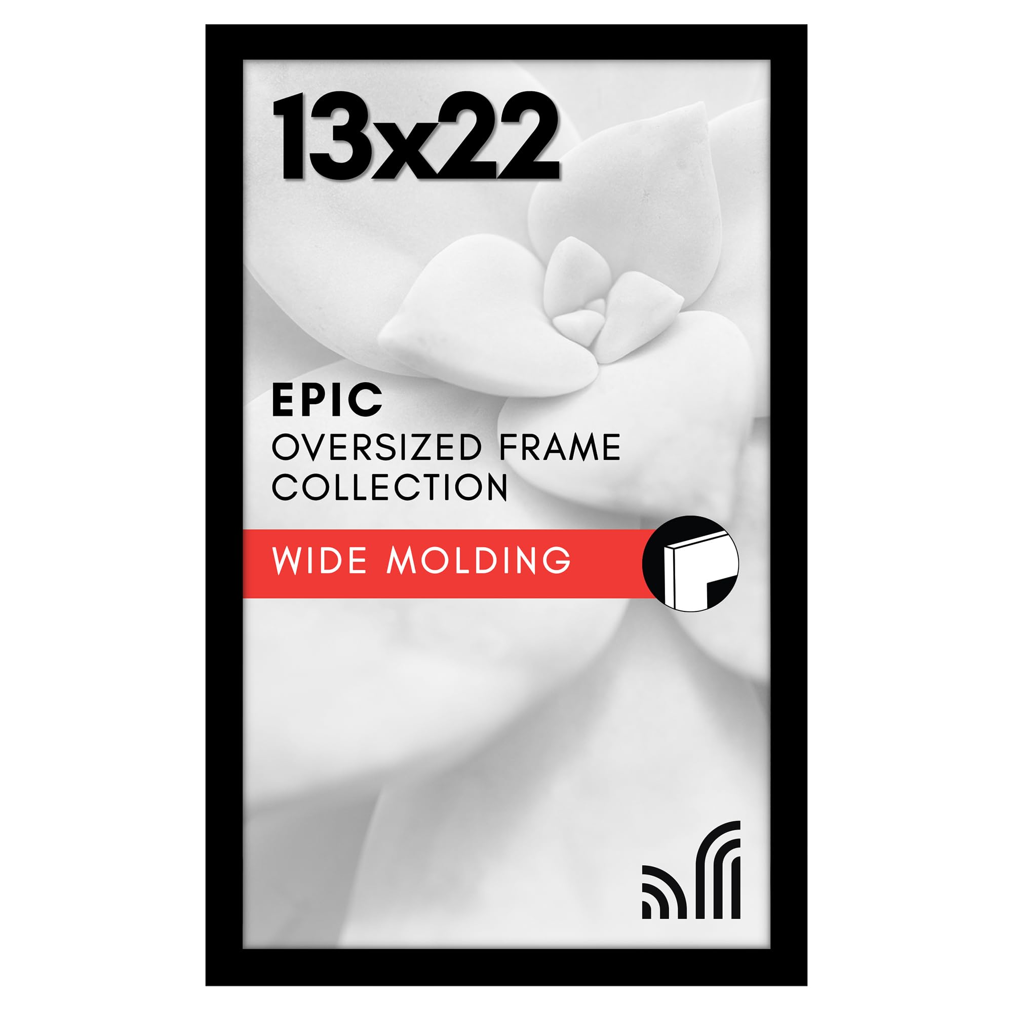 Americanflat 18x24 Poster Frame with Polished Plexiglass - Black Picture Frame - Wide Photo Frames Made of Engineered Wood for Vertical or Horizontal Wall Display - Epic Collection - Black