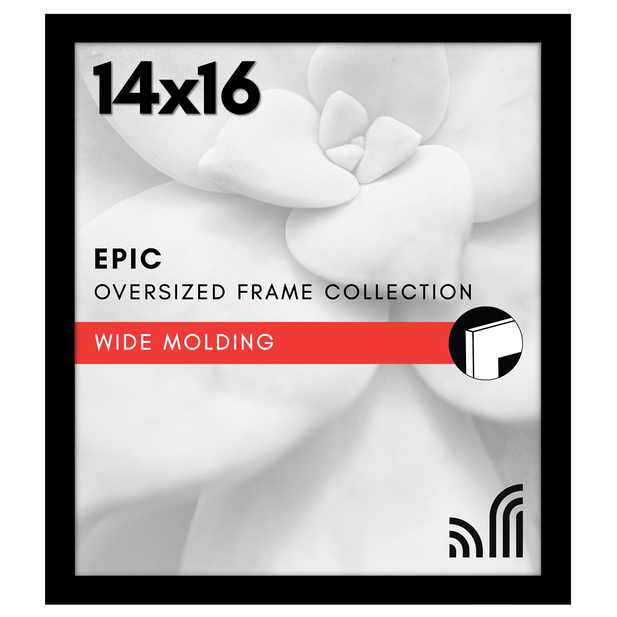 Americanflat 18x24 Poster Frame with Polished Plexiglass - Black Picture Frame - Wide Photo Frames Made of Engineered Wood for Vertical or Horizontal Wall Display - Epic Collection - Black