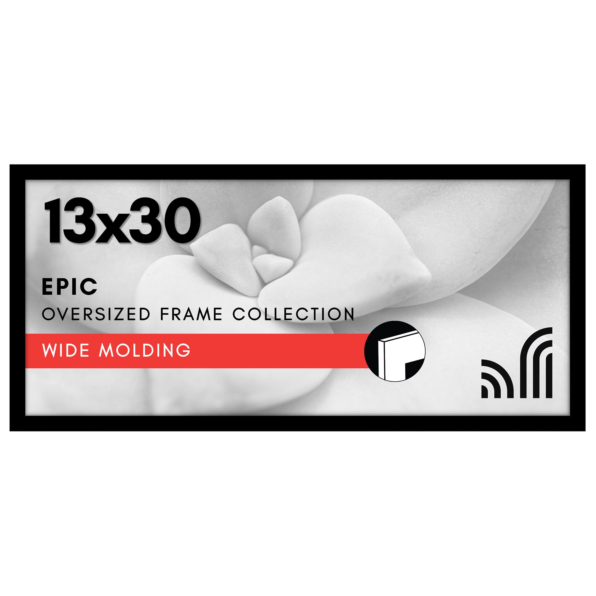 Americanflat 18x24 Poster Frame with Polished Plexiglass - Black Picture Frame - Wide Photo Frames Made of Engineered Wood for Vertical or Horizontal Wall Display - Epic Collection - Black