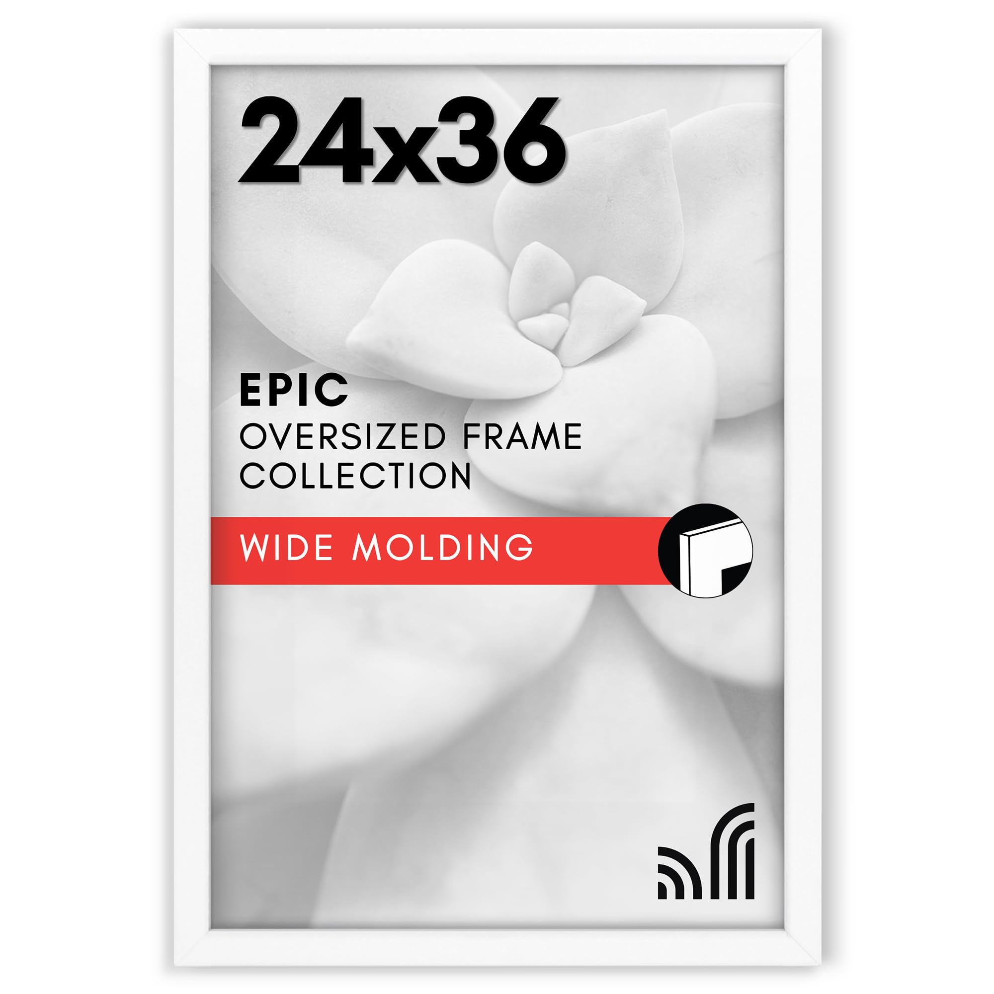 Americanflat 18x24 Poster Frame with Polished Plexiglass - Black Picture Frame - Wide Photo Frames Made of Engineered Wood for Vertical or Horizontal Wall Display - Epic Collection - Black