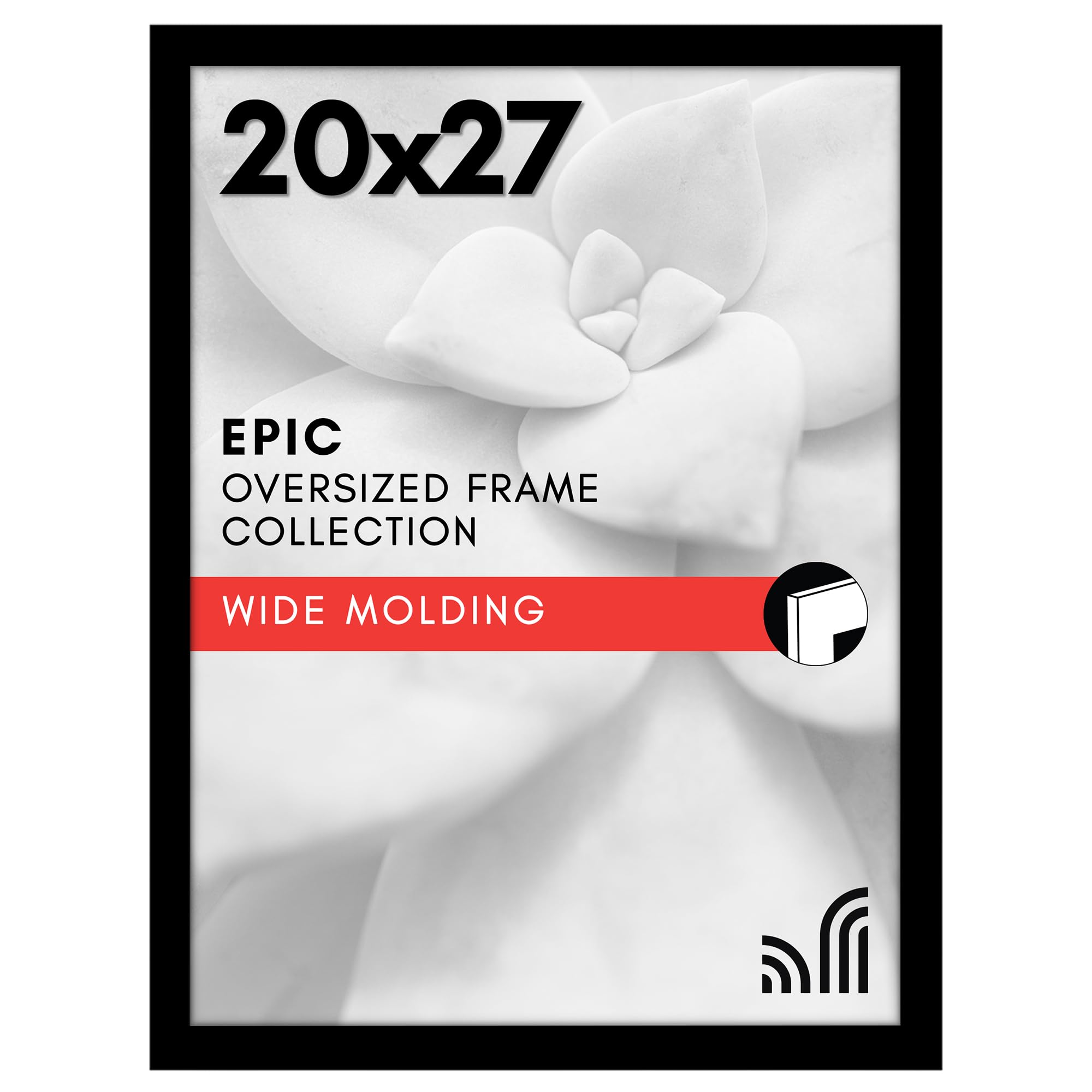 Americanflat 18x24 Poster Frame with Polished Plexiglass - Black Picture Frame - Wide Photo Frames Made of Engineered Wood for Vertical or Horizontal Wall Display - Epic Collection - Black