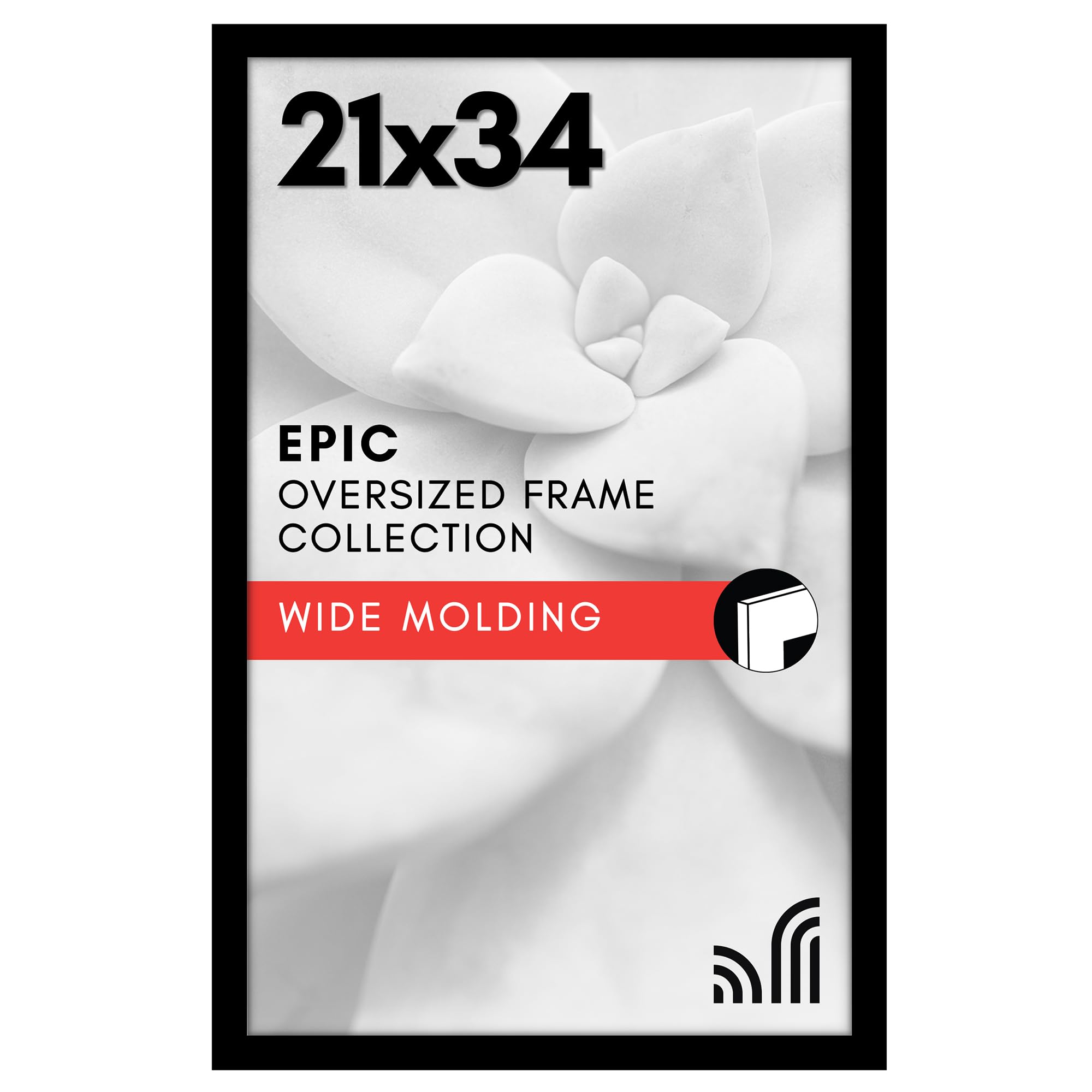 Americanflat 18x24 Poster Frame with Polished Plexiglass - Black Picture Frame - Wide Photo Frames Made of Engineered Wood for Vertical or Horizontal Wall Display - Epic Collection - Black
