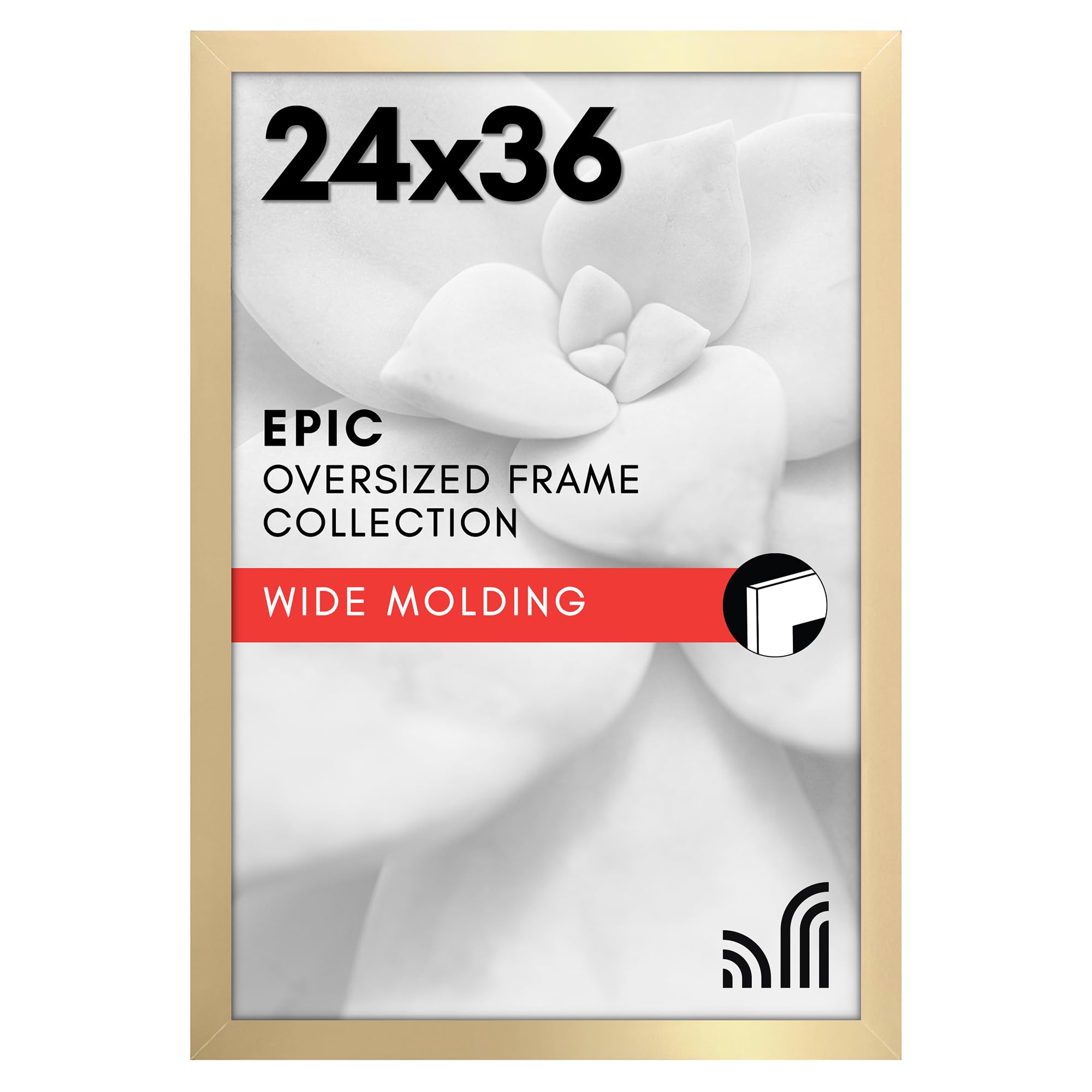 Americanflat 18x24 Poster Frame with Polished Plexiglass - Black Picture Frame - Wide Photo Frames Made of Engineered Wood for Vertical or Horizontal Wall Display - Epic Collection - Black
