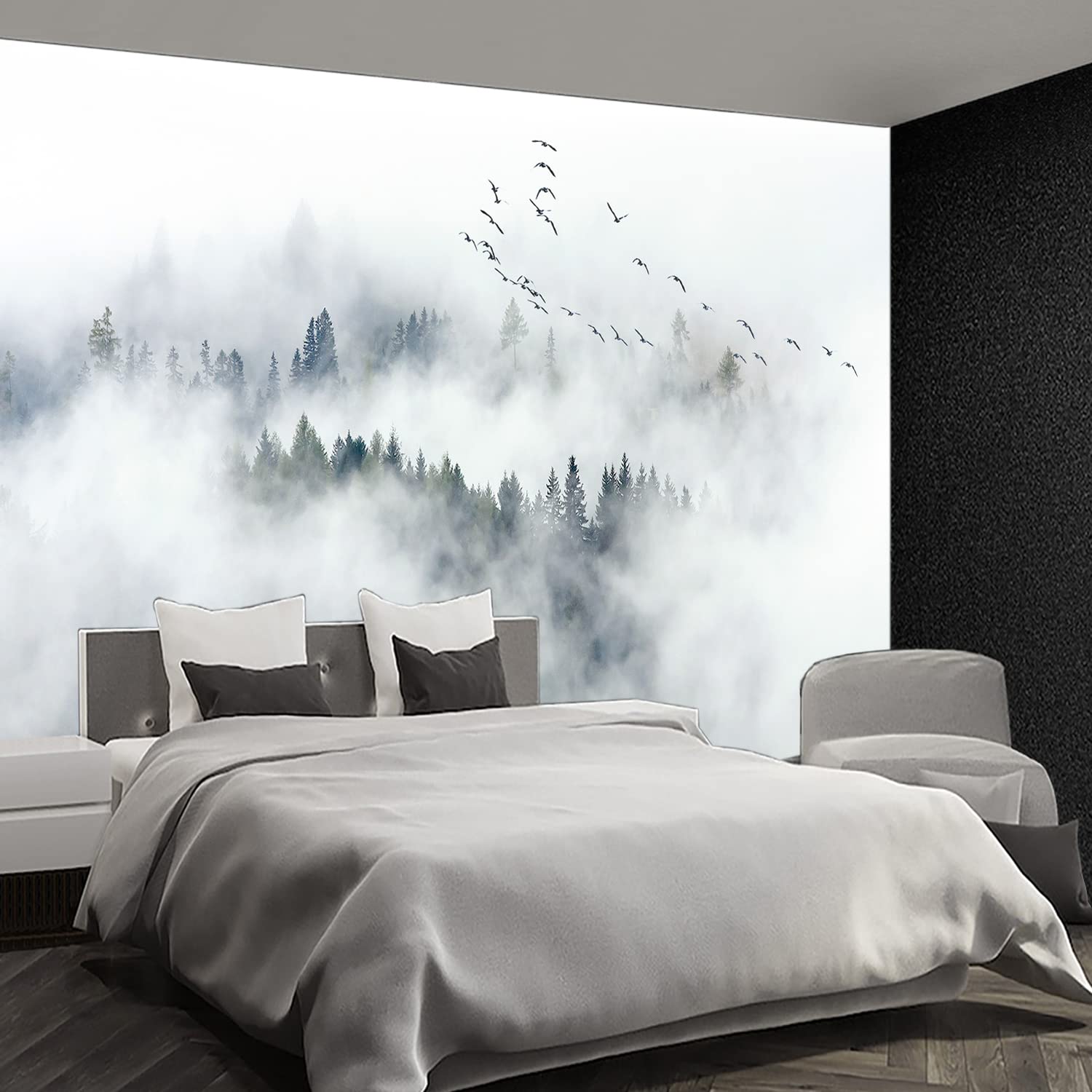 Brooklyn Bridge City View Mural Living Room couches Extra Large wall murals new york Cities Wallpaper Bedroom California Picture Landscape - 108"x75"（It's not Peel and Stick.）