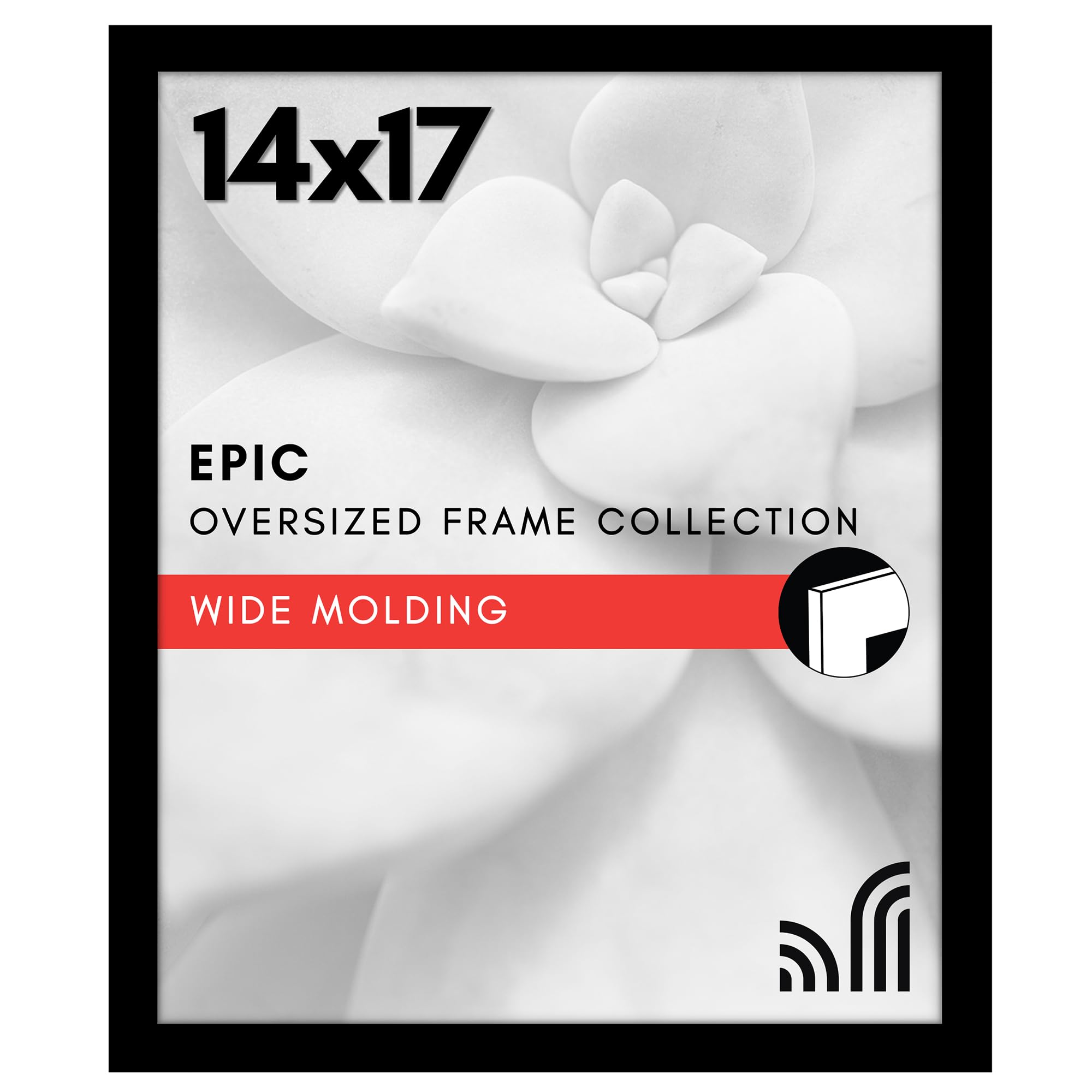 Americanflat 18x24 Poster Frame with Polished Plexiglass - Black Picture Frame - Wide Photo Frames Made of Engineered Wood for Vertical or Horizontal Wall Display - Epic Collection - Black