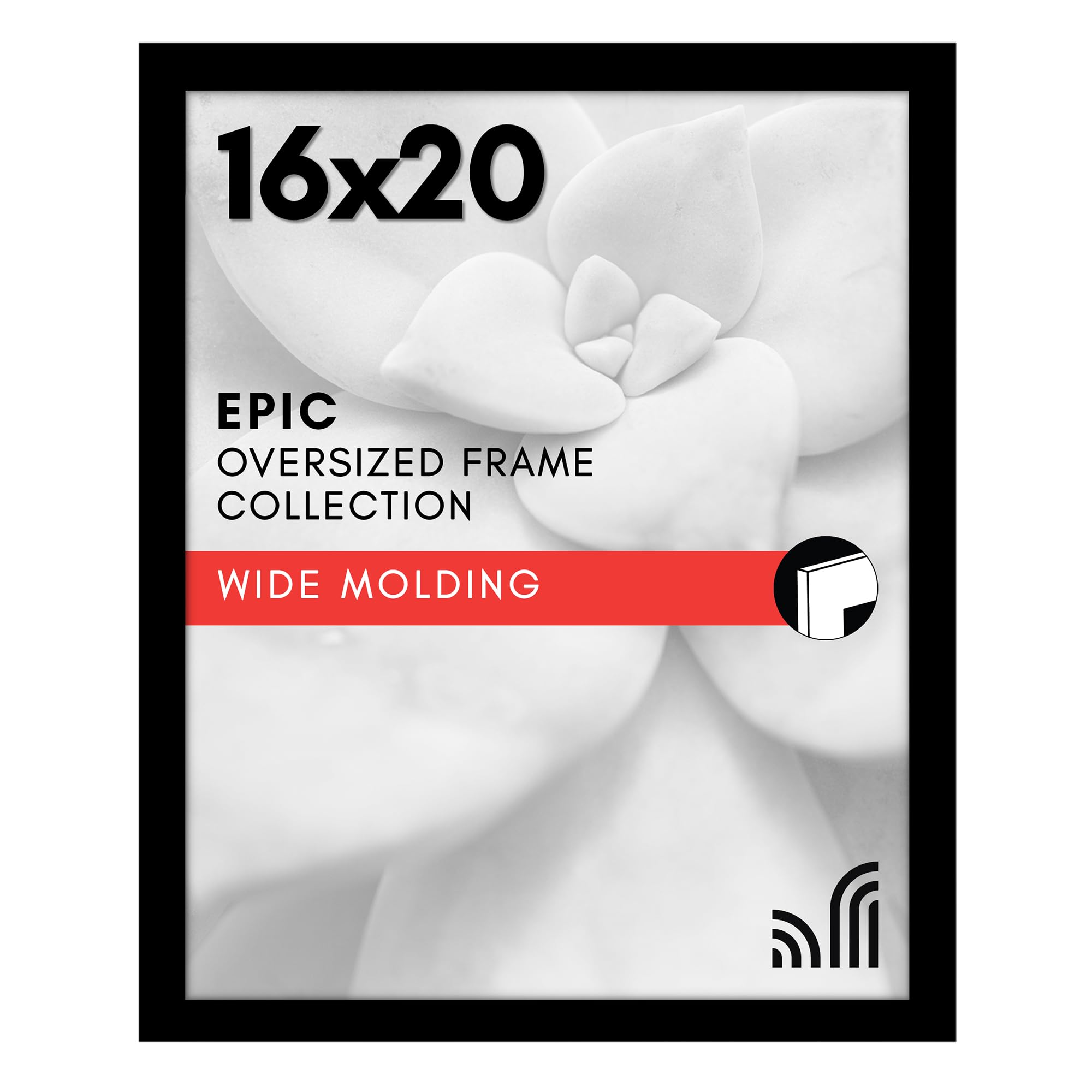 Americanflat 18x24 Poster Frame with Polished Plexiglass - Black Picture Frame - Wide Photo Frames Made of Engineered Wood for Vertical or Horizontal Wall Display - Epic Collection - Black